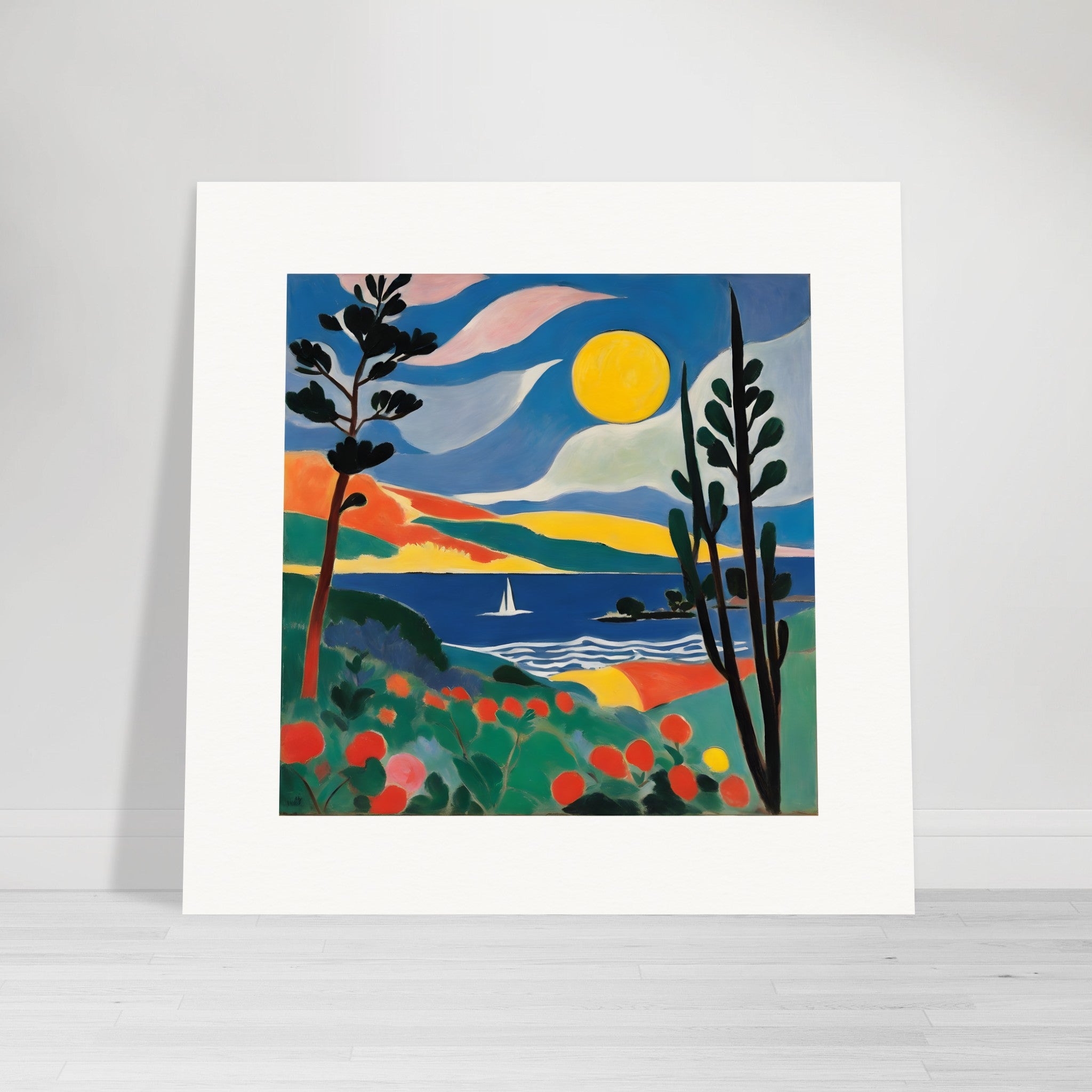 Vibrant and abstract forms, artistic flair, Moon – Print