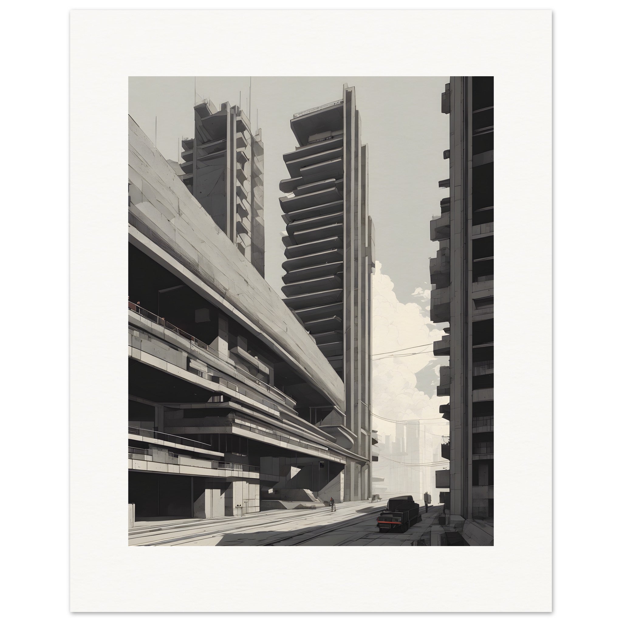 Lo-fi, Brutalist architecture - Poster