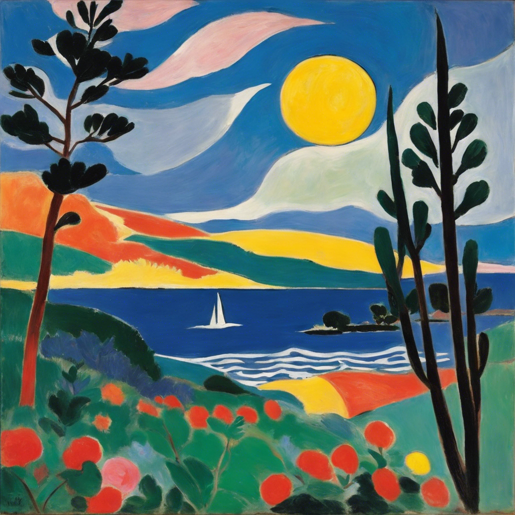 Vibrant and abstract forms, artistic flair, Moon – Print