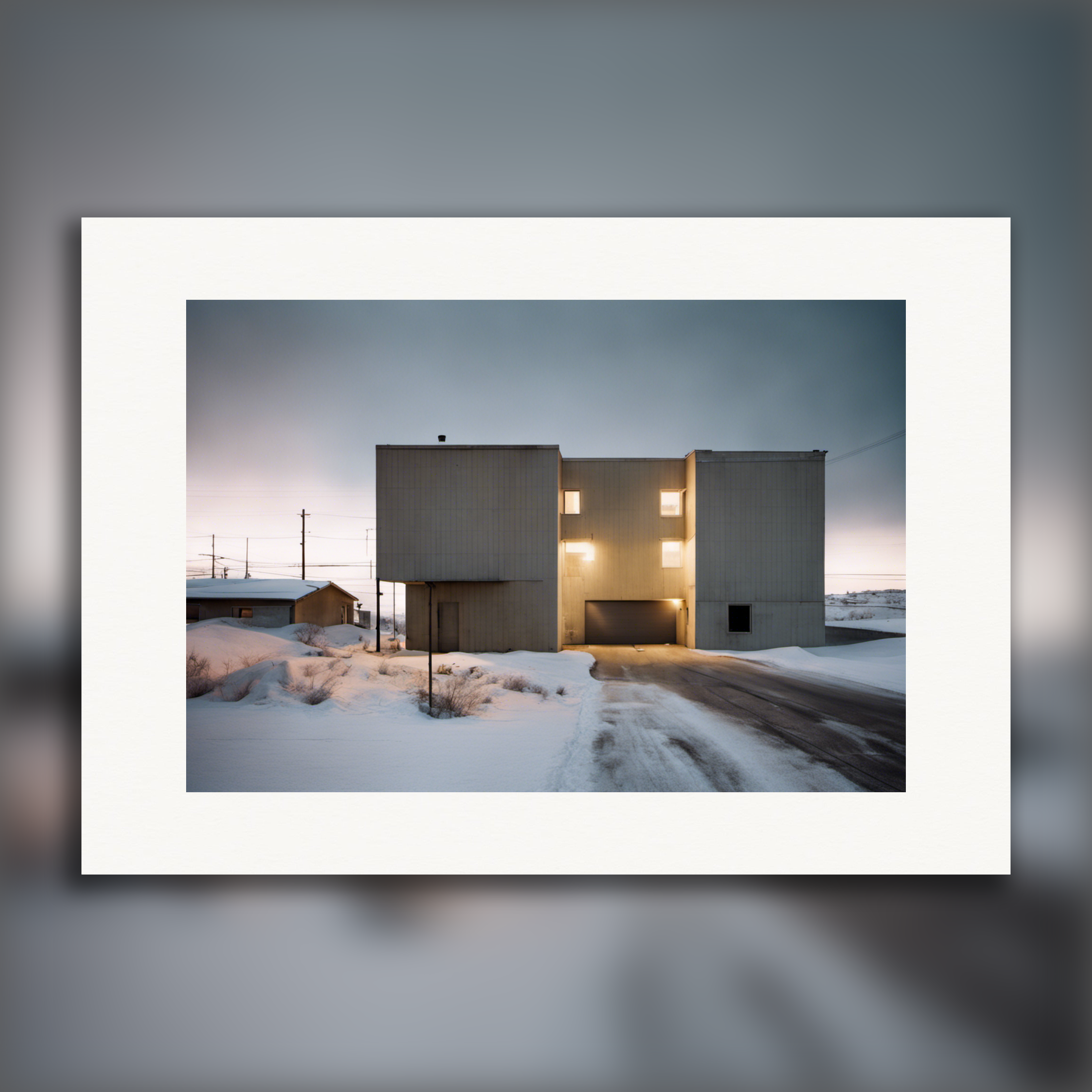 Abstract cityscape snaps highlighting the interplay of light and shade – Poster