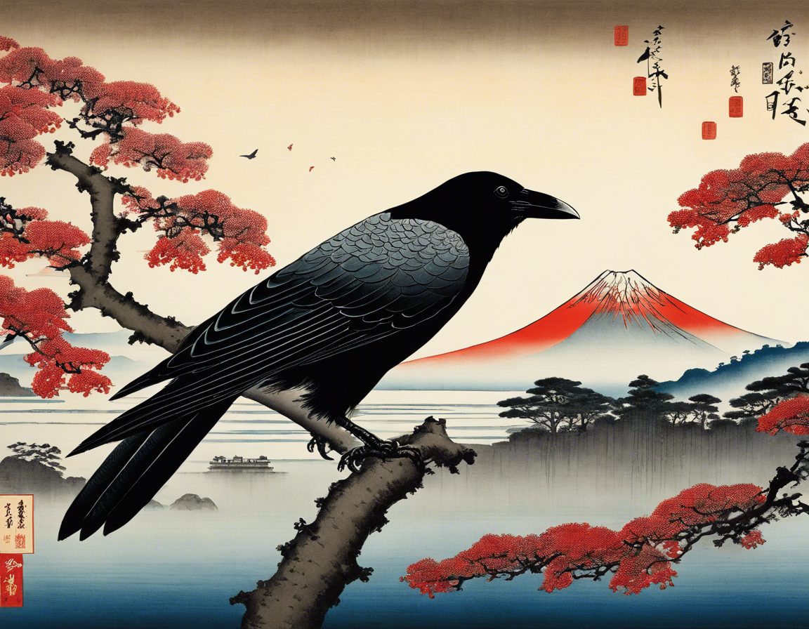 Poetic ukiyo-e views, fleeting moments, Crow - Poster