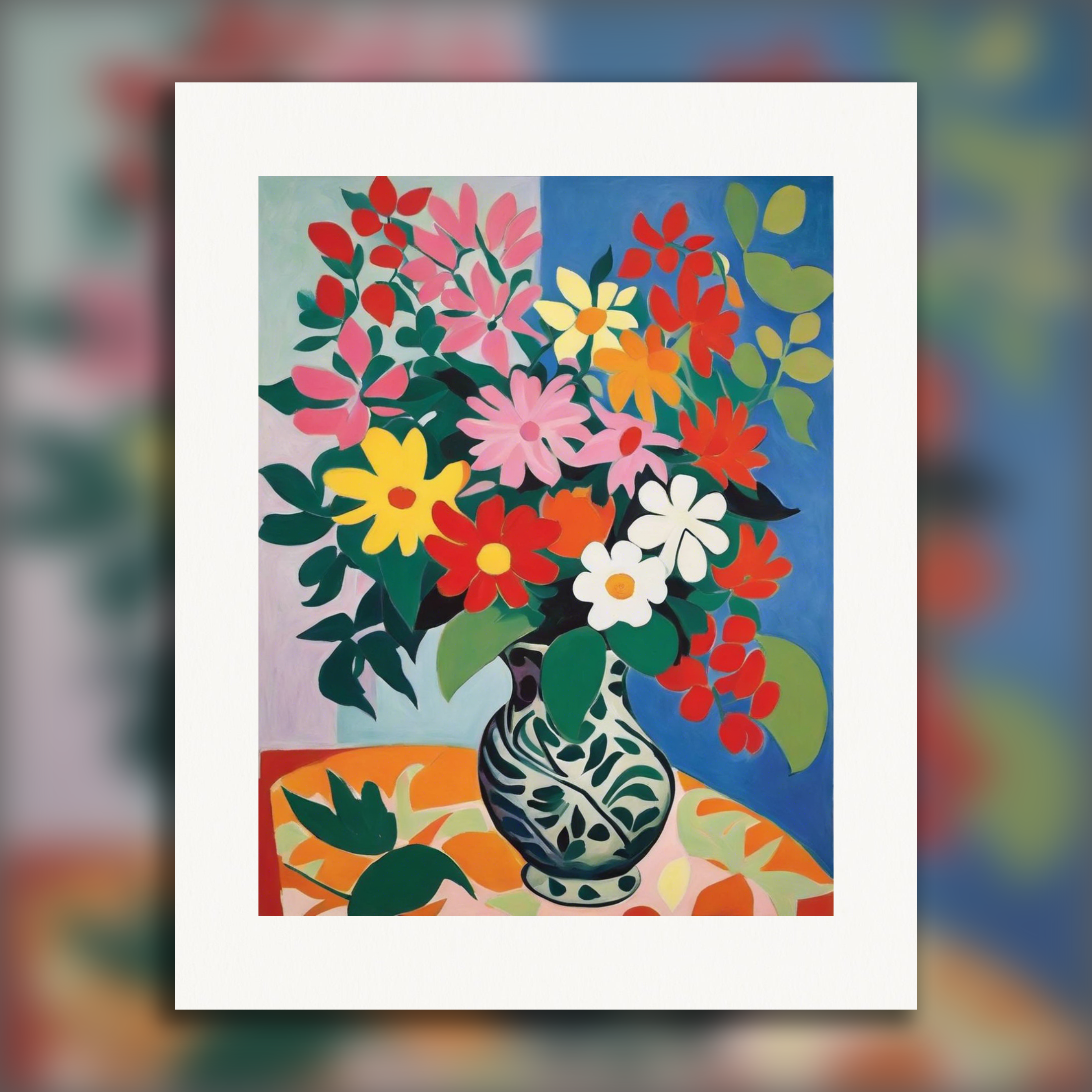Bold and abstract forms, a touch of decorative flair, Blooms - Print