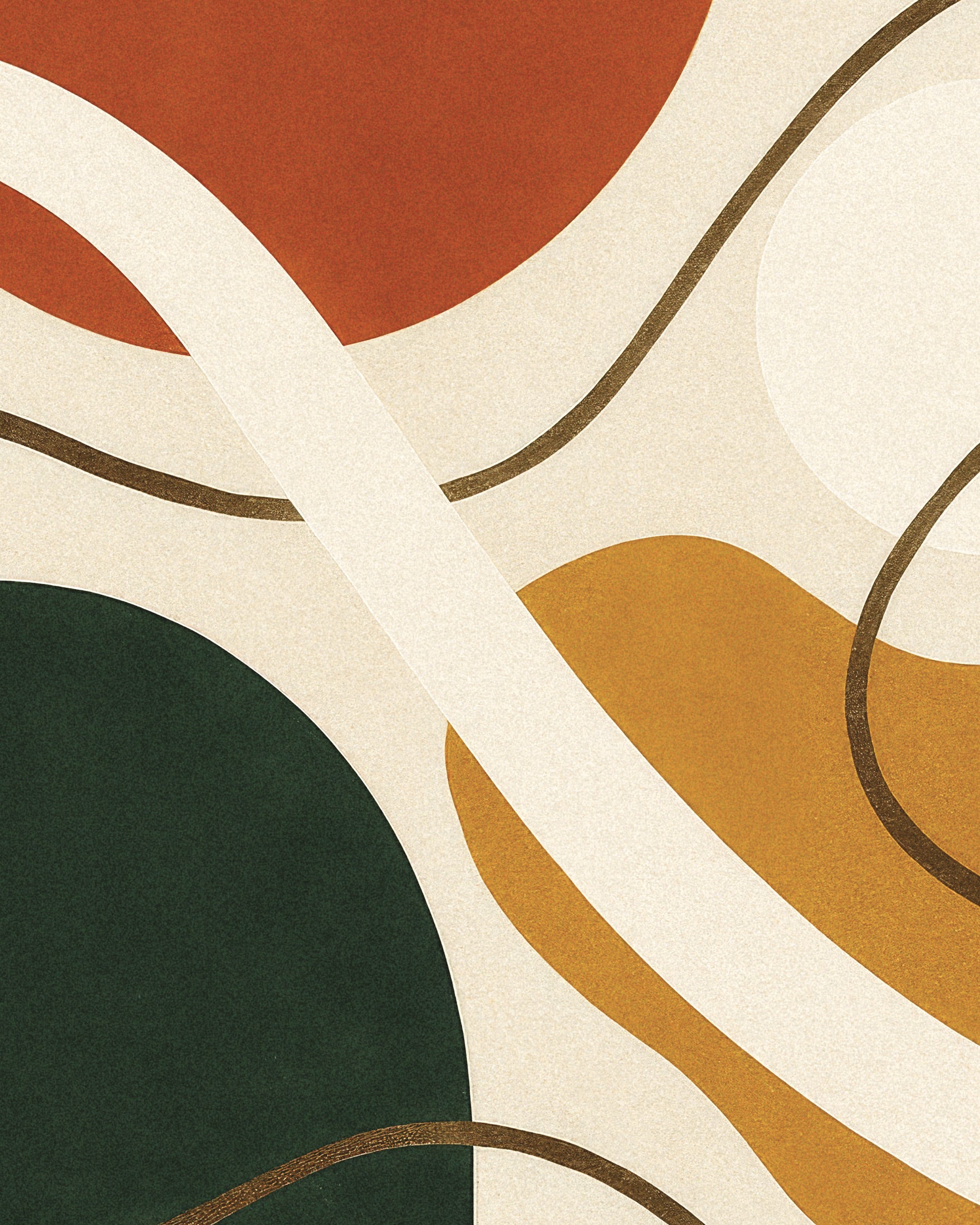 Inflections 03 – abstract artwork featuring striking shapes poster