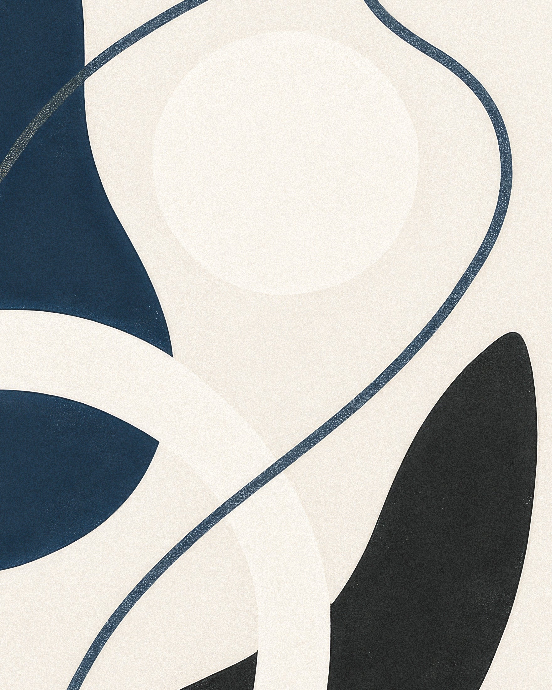 Inflections 04 – abstract artwork featuring flowing curves and striking contrasts