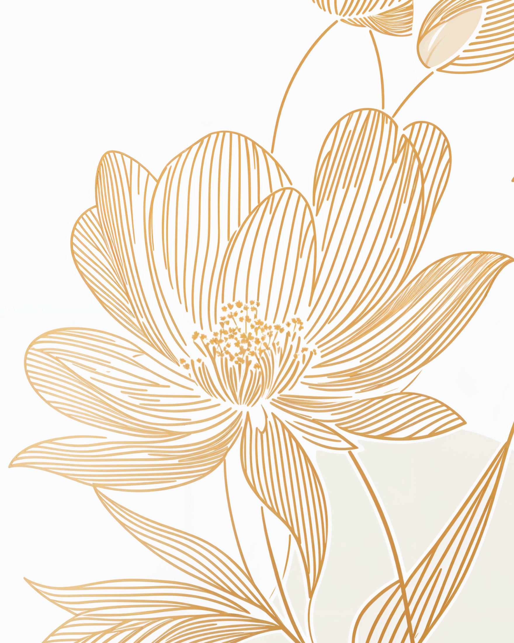 Blooms set against a soft cream backdrop – Poster