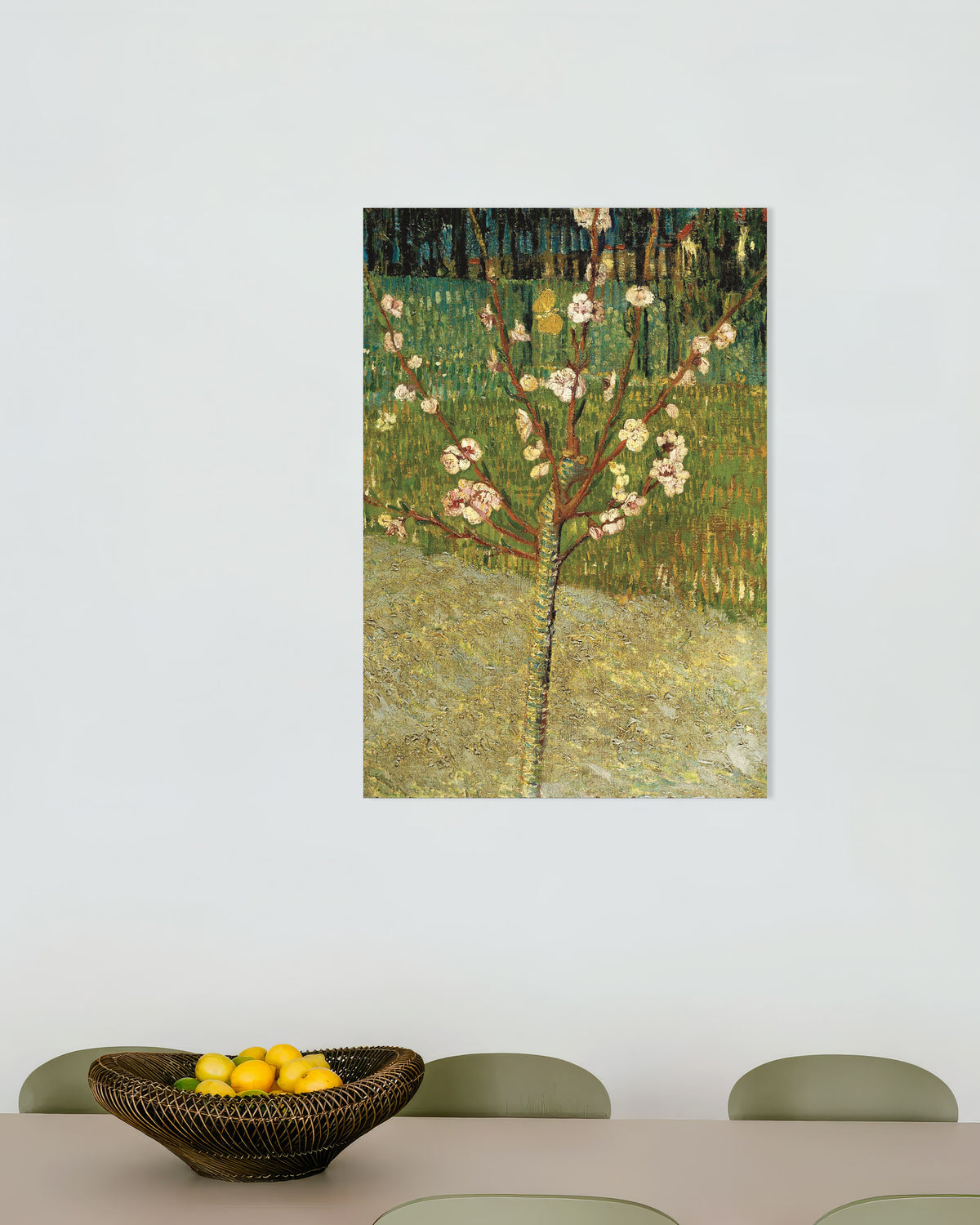 Poster of Almond Tree in Blossom (1888) by Vincent van Gogh