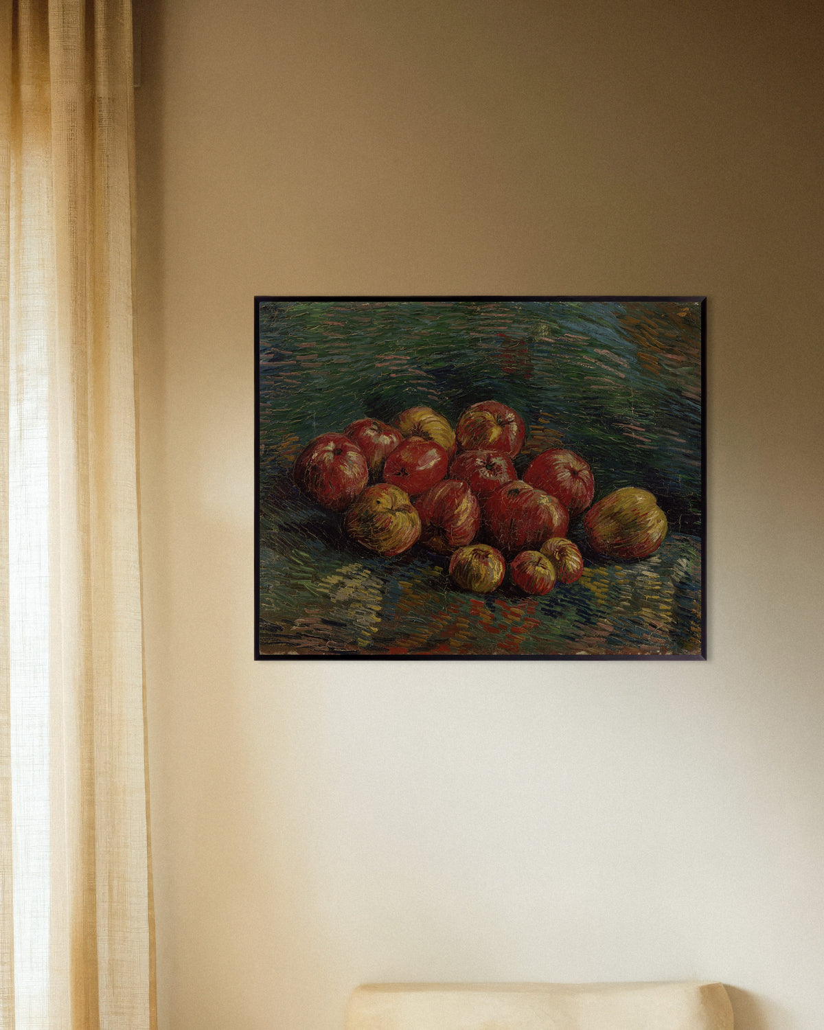 Poster of Apples (1887) by Vincent van Gogh, with metal frame