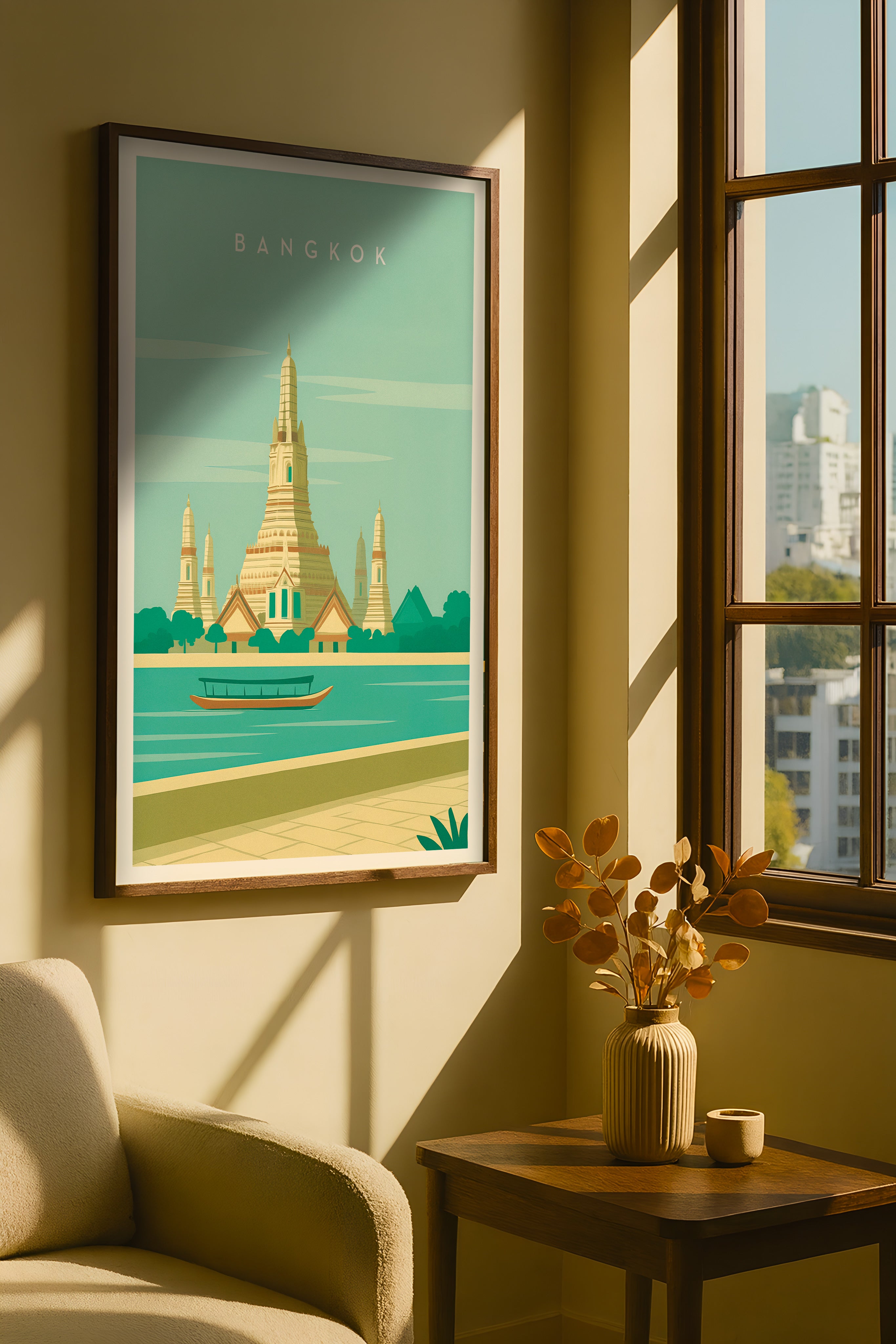 Bangkok poster on a wall