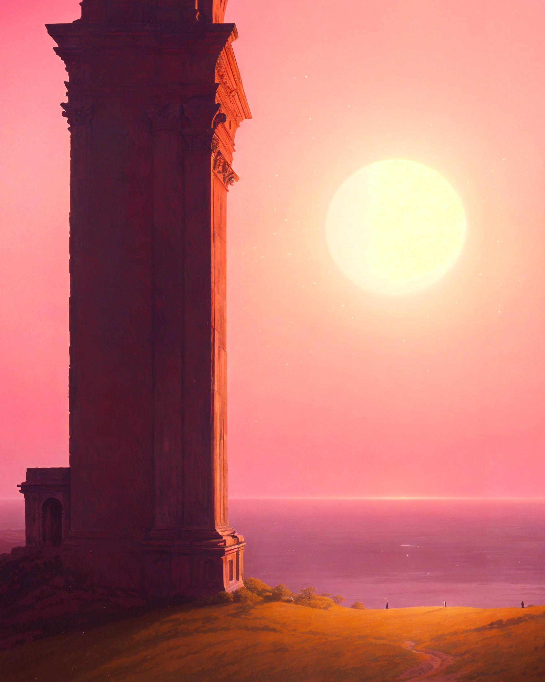 The Setting Sun Nodding Off Beneath an Arch, Charles Baudelaire - Print