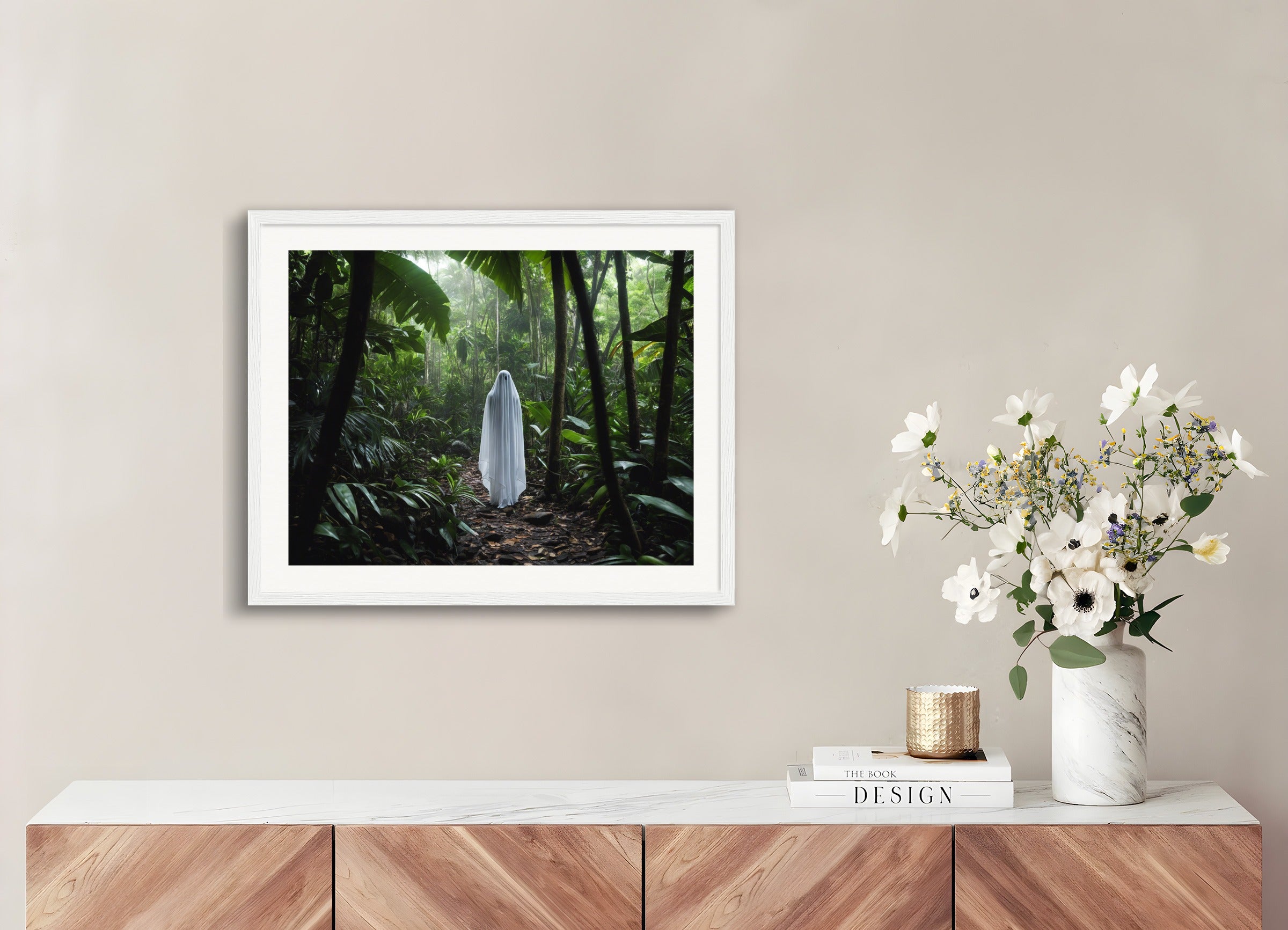 Poster with wood frame: Realistic photography,
