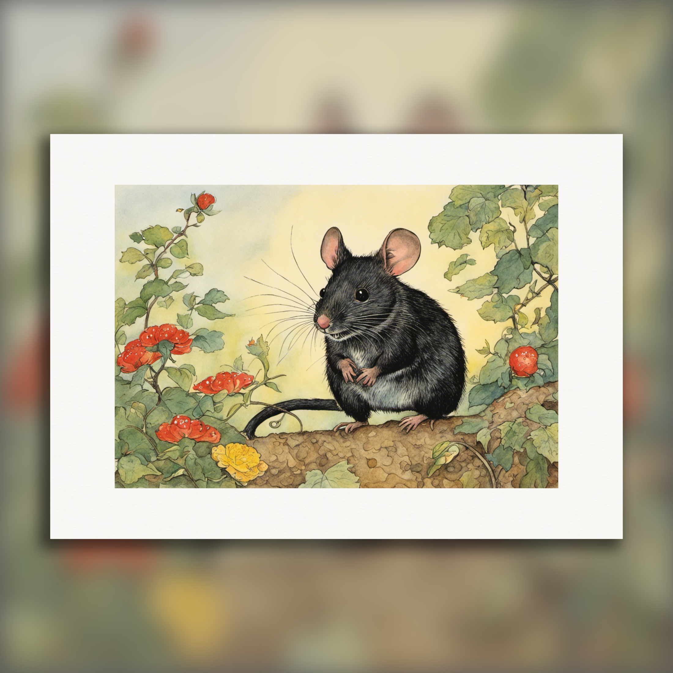 Modern American comic strip style featuring Naive, a mouse – Poster