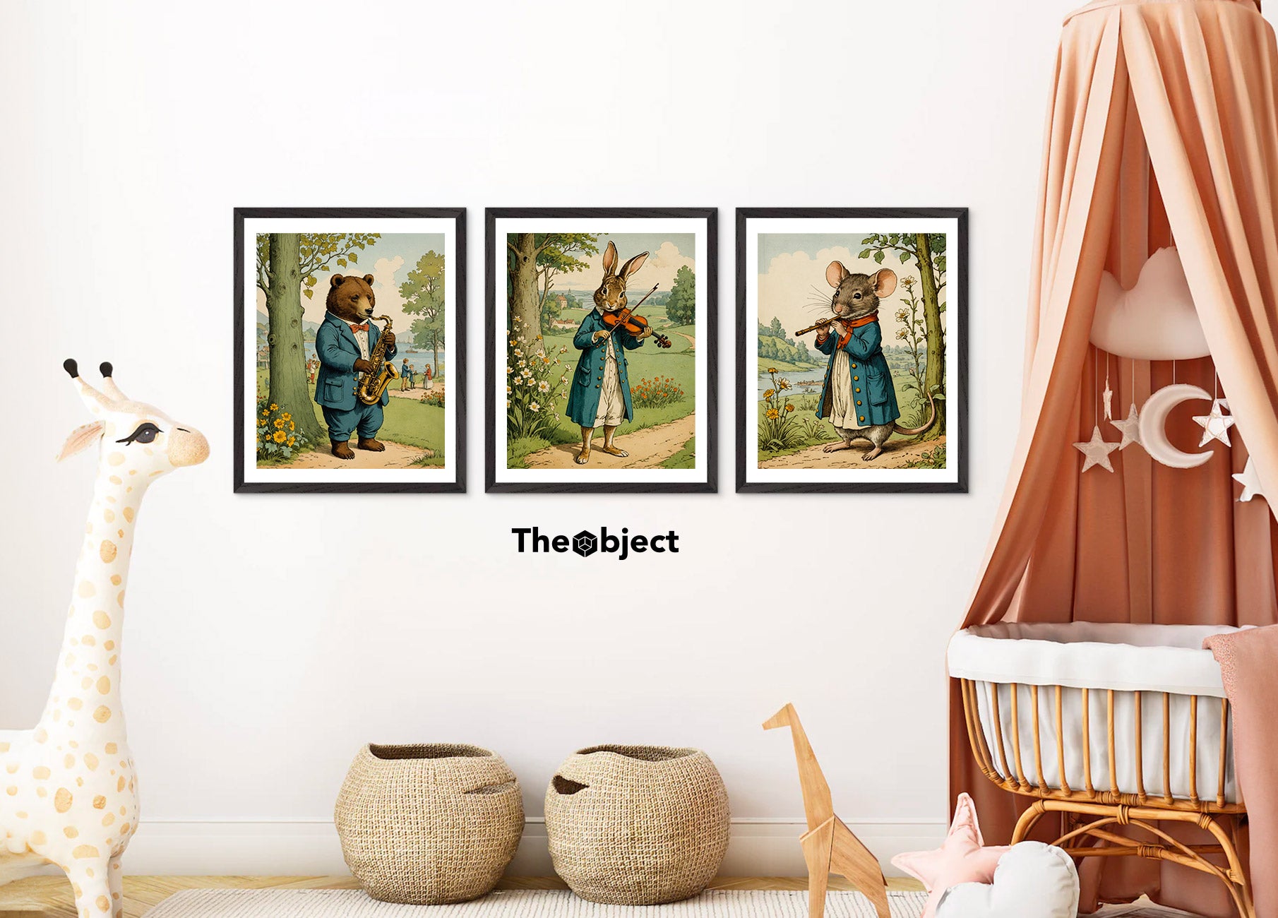 The band of critter musicians – set of 3 posters