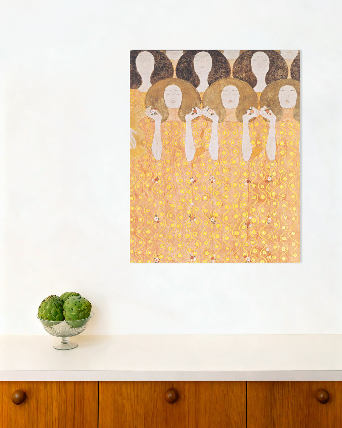 Poster of Choir of Angels, Beethoven Frieze (1902) by Gustav Klimt