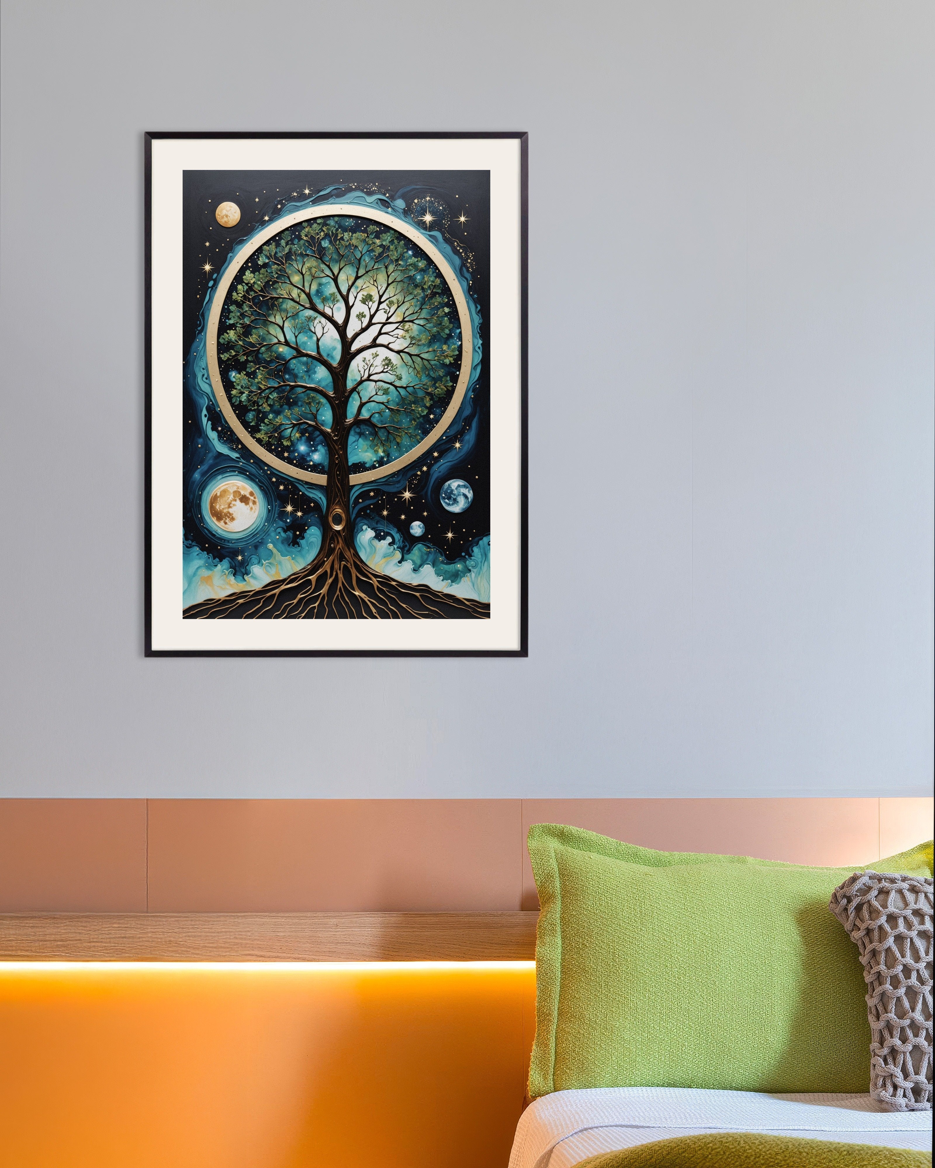 Poster of Cosmogony, tree of life Poster, with metal frame