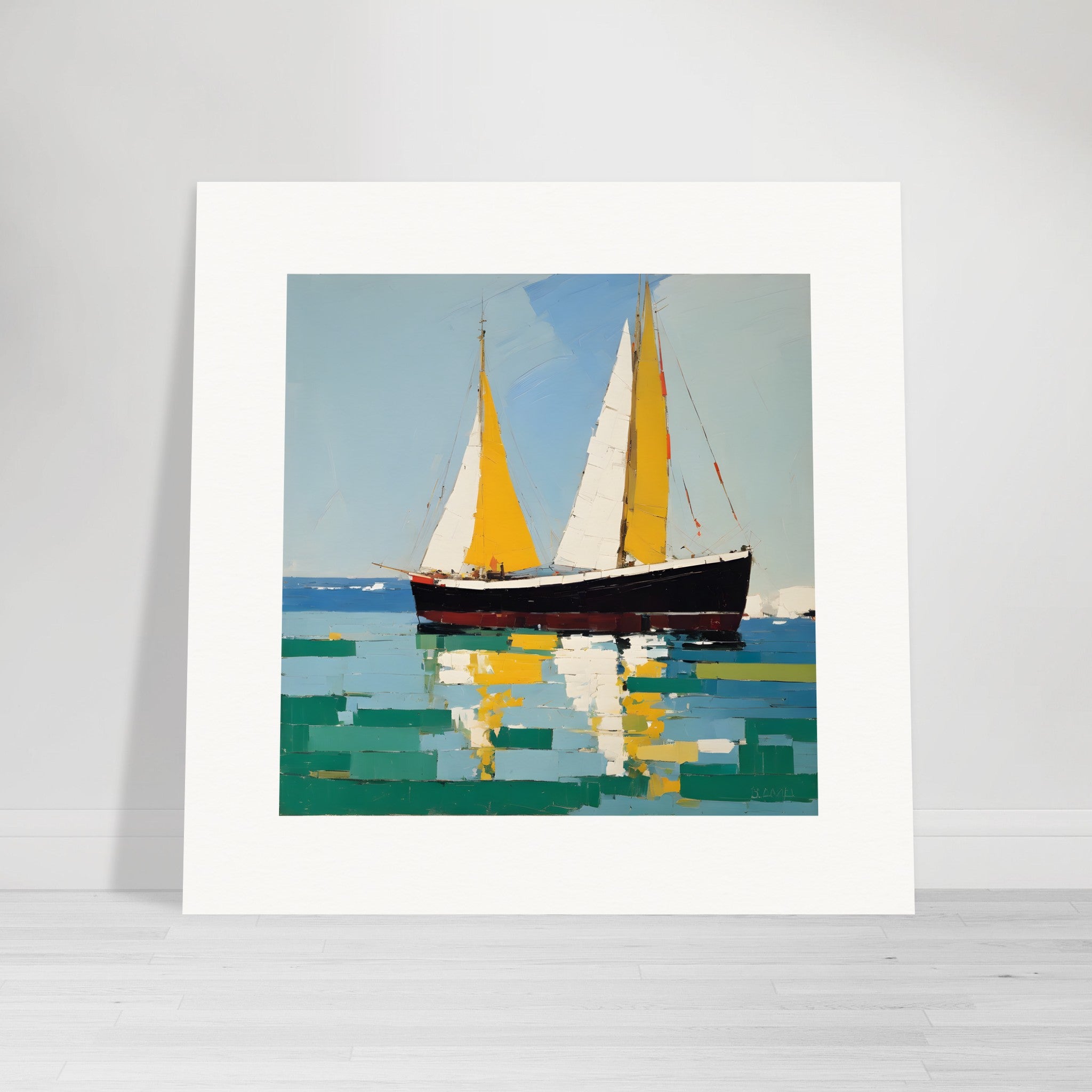 Abstract Artwork, Sailing Yacht – Poster