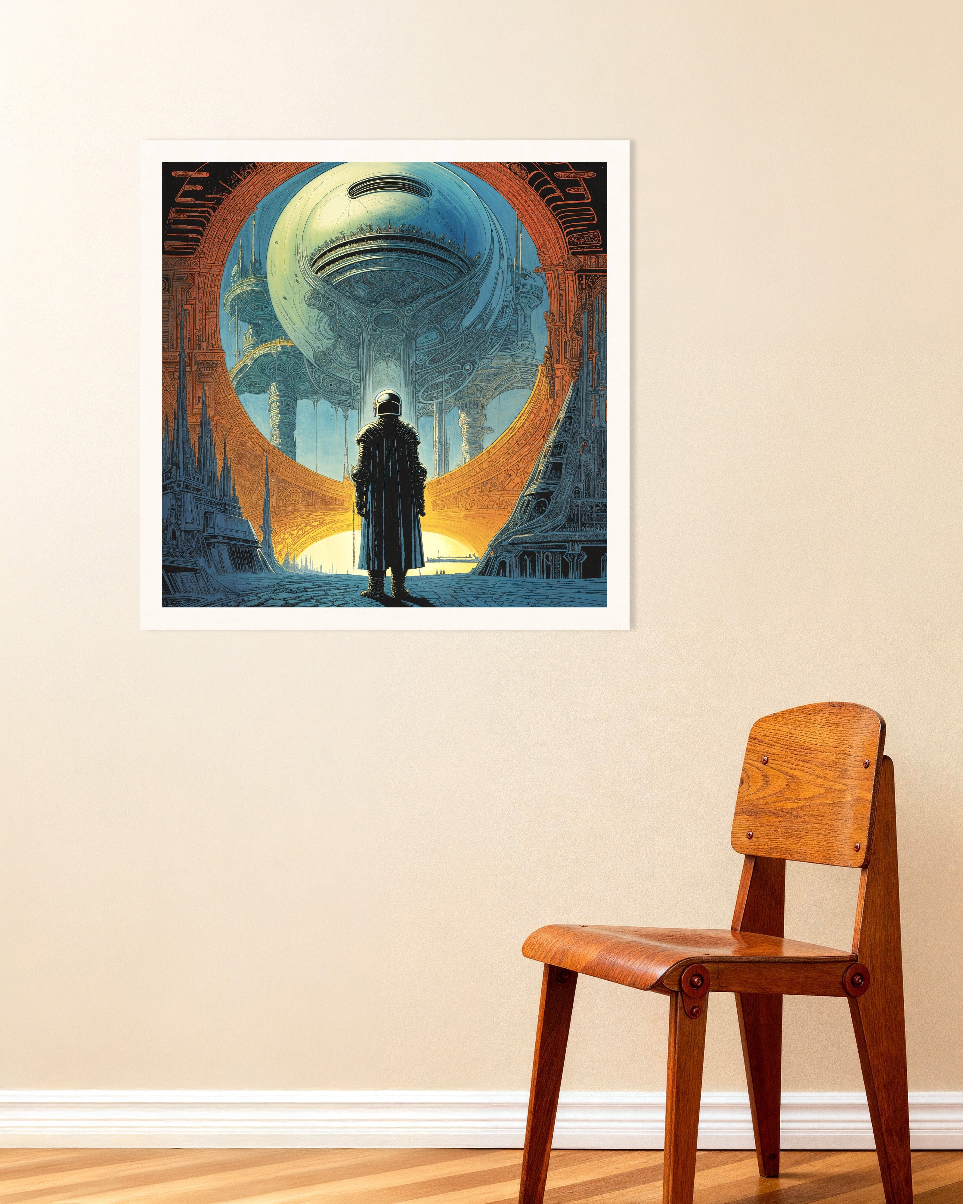 Poster of Elevated Ocean City Sci-Fi Poster