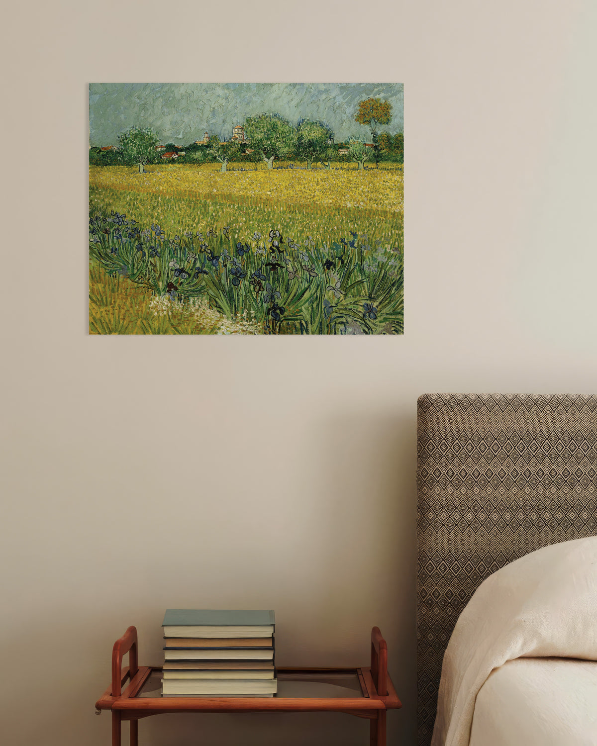 Poster of Field with Irises near Arles (1888) by Vincent van Gogh