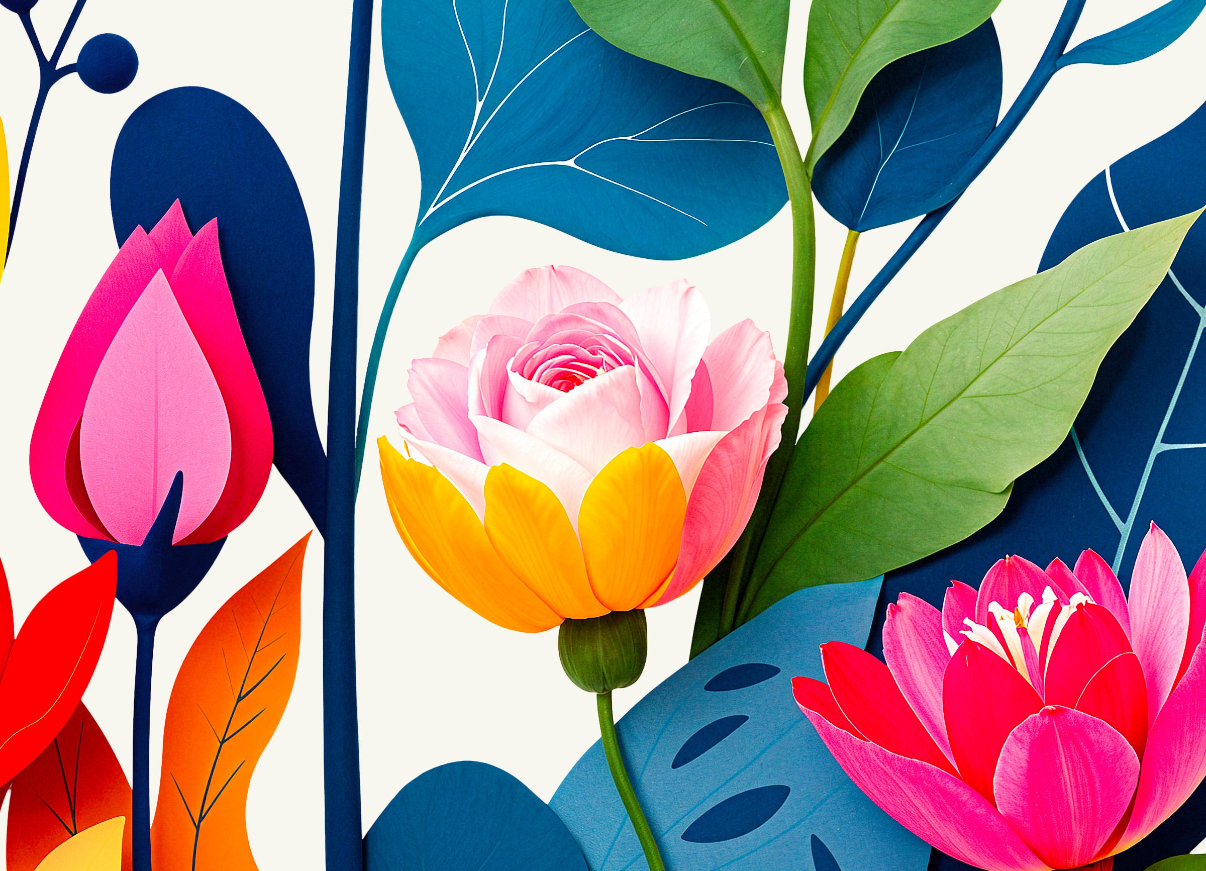 Birth Gift - Flower Wall Art