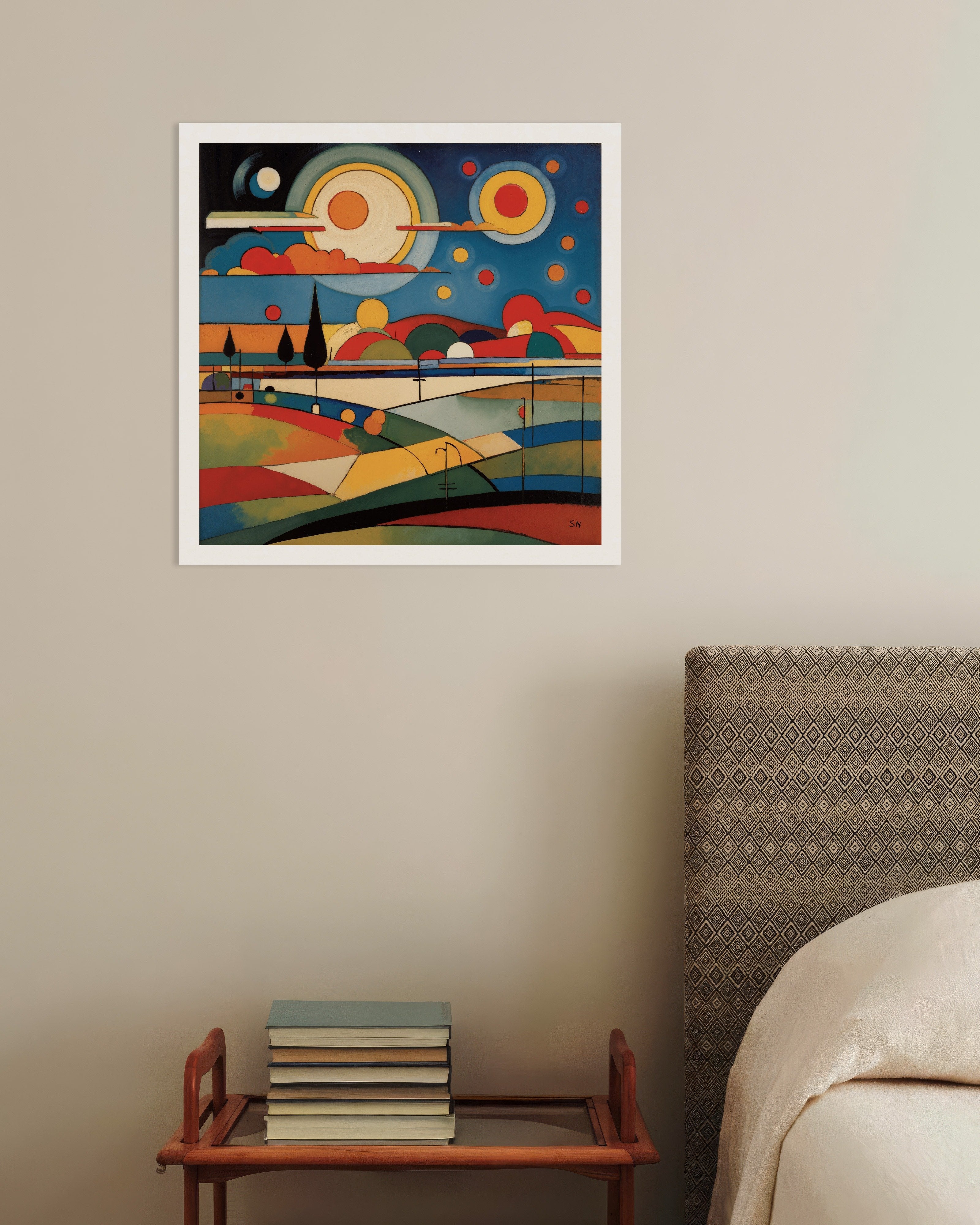 Poster of Geometric abstract art, Sun - Poster