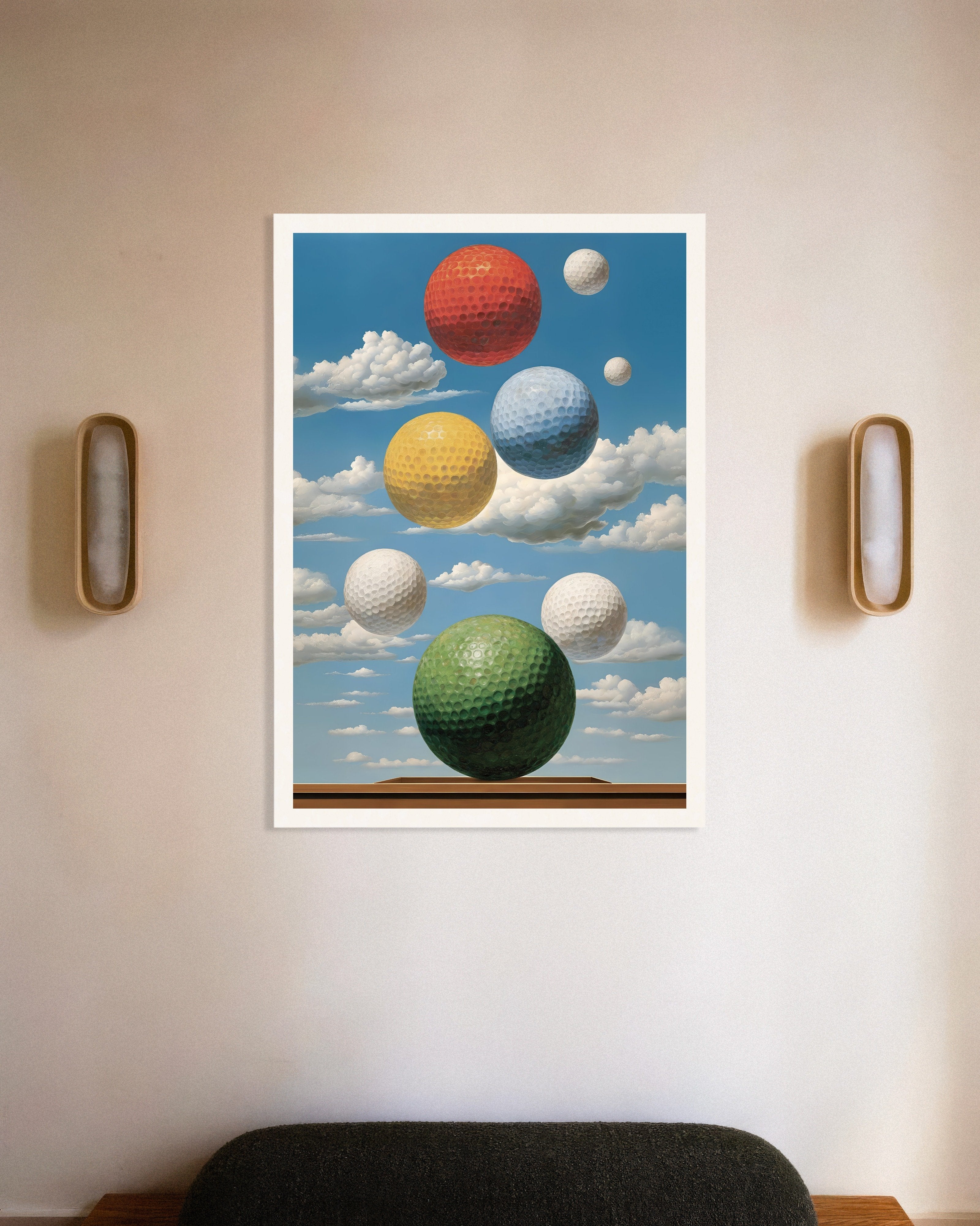 Poster of Golf worlds – Surreal sky poster