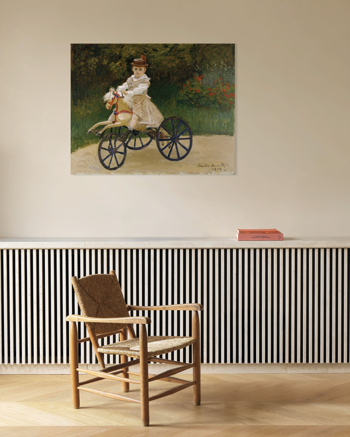Poster of Jean Monet on His Hobby Horse (1872) by Claude Monet