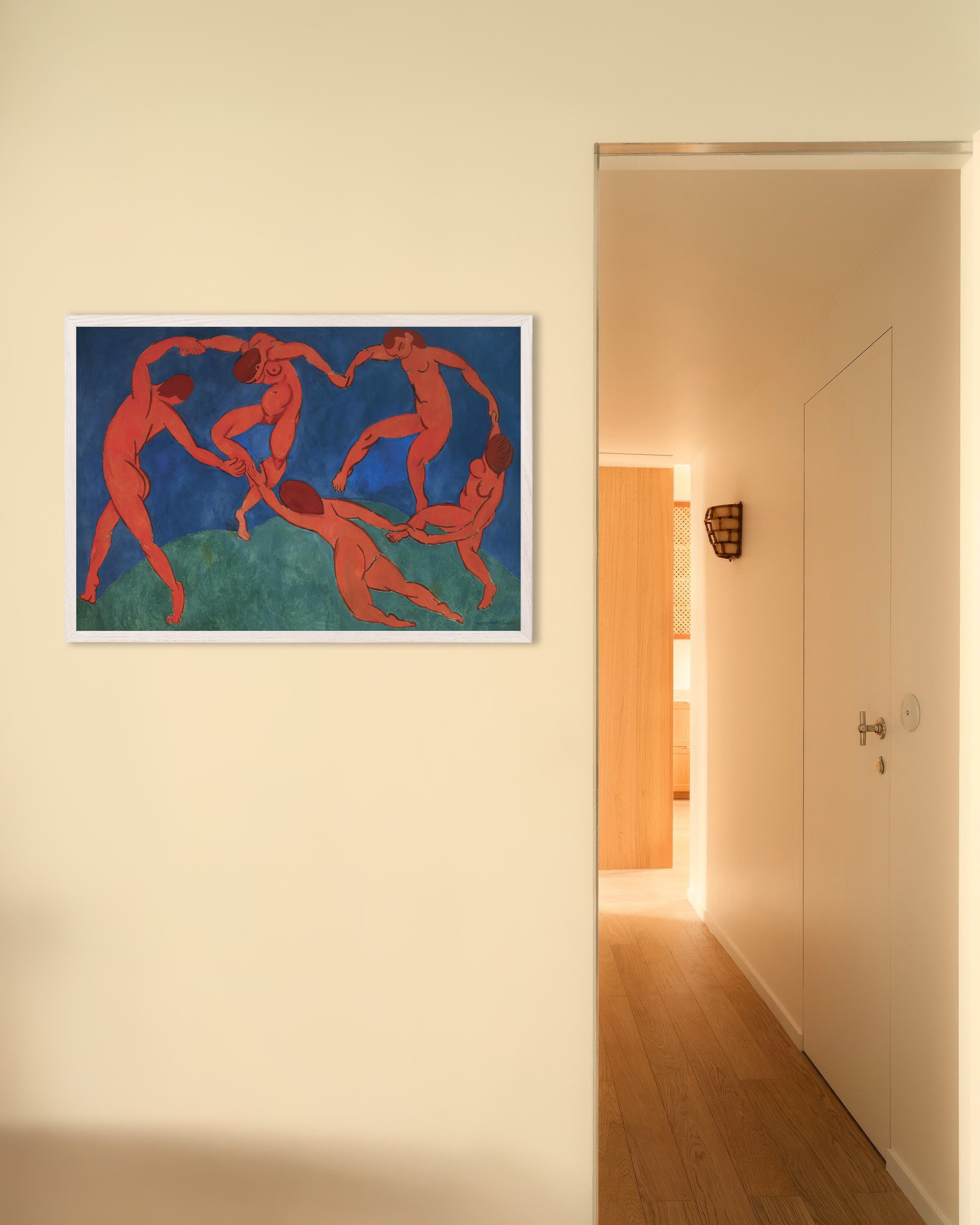 Poster of La danse II (1910) by Henri Matisse - Poster, with white wooden frame