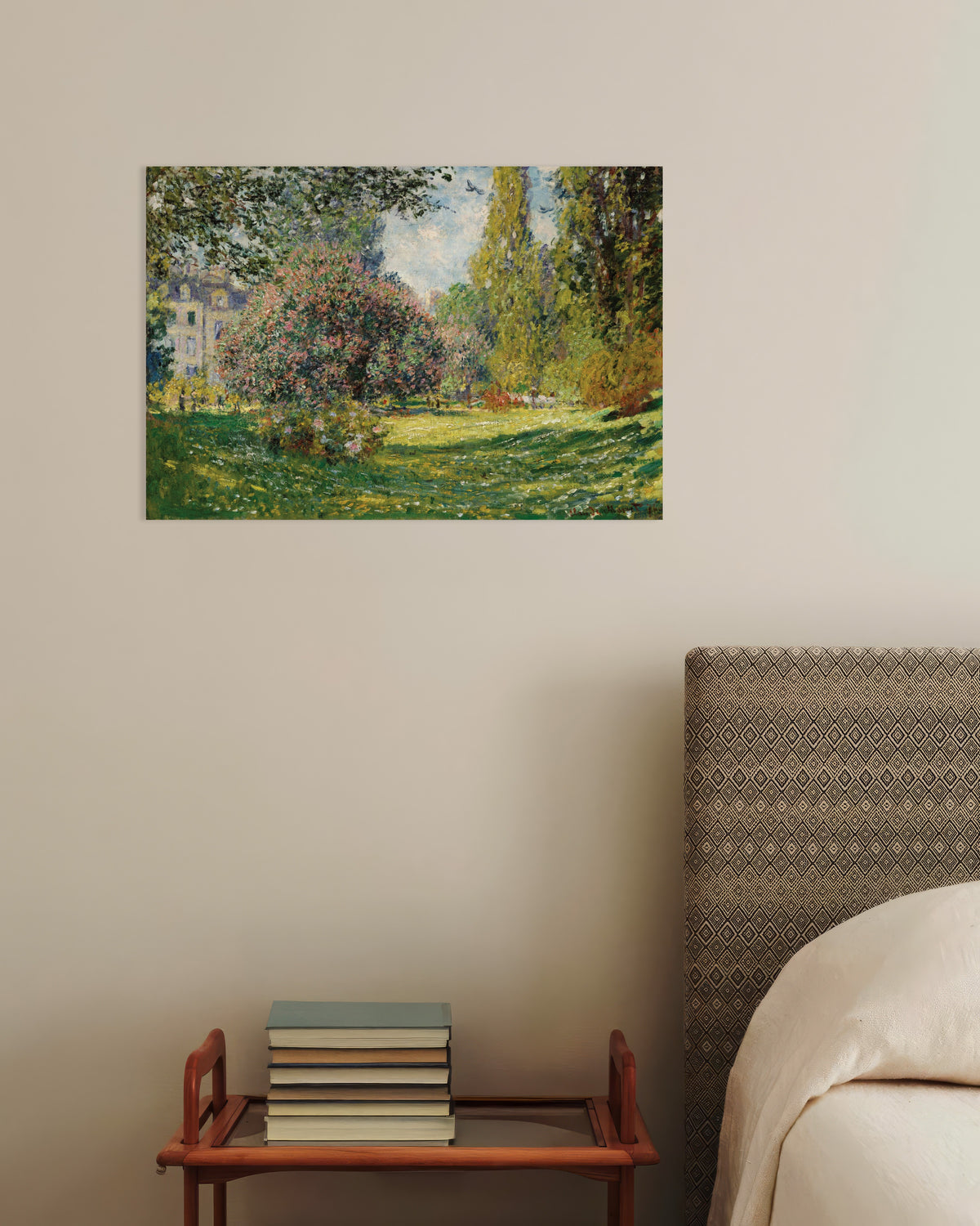 Poster of Landscape: The Parc Monceau (1876) by Claude Monet