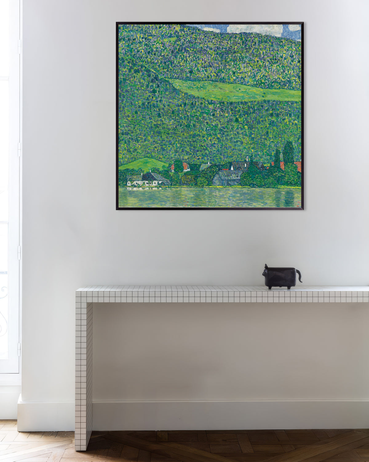 Poster of Litzlberg on the Attersee (1914–1915) by Gustav Klimt, with metal frame