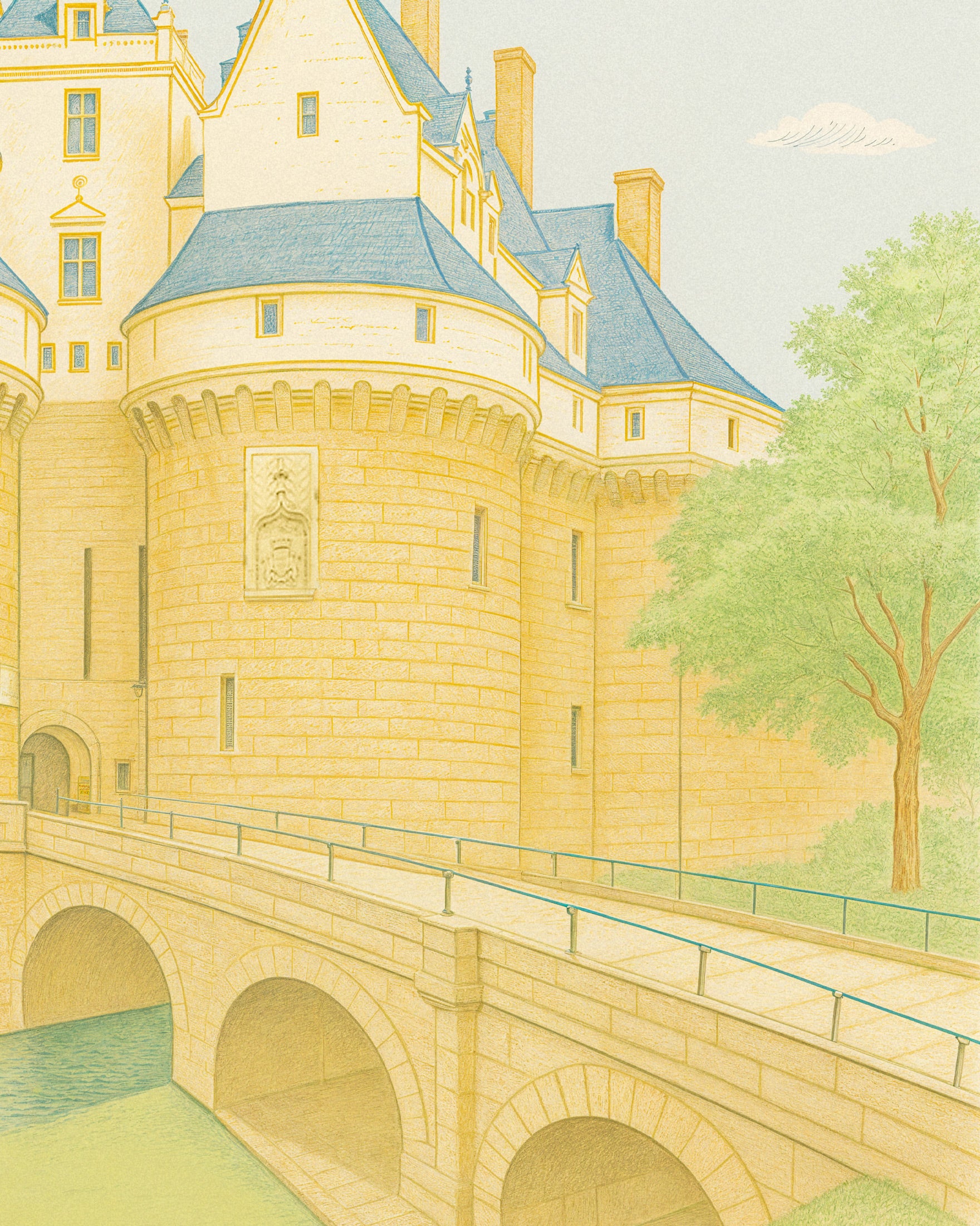 City of Nantes (France) – Château des Ducs de Bretagne - Poster