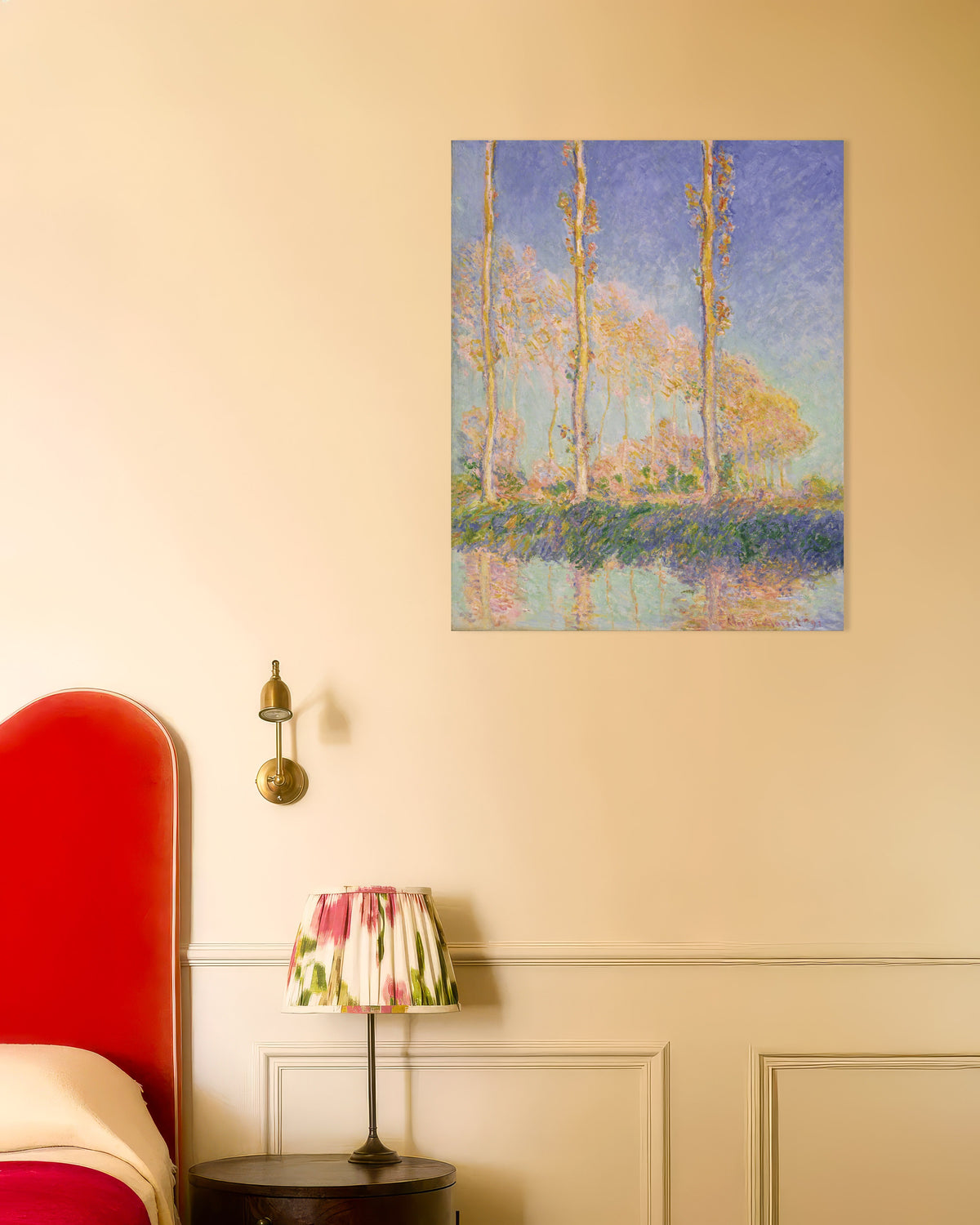 Poster of Poplars (1891) by Claude Monet