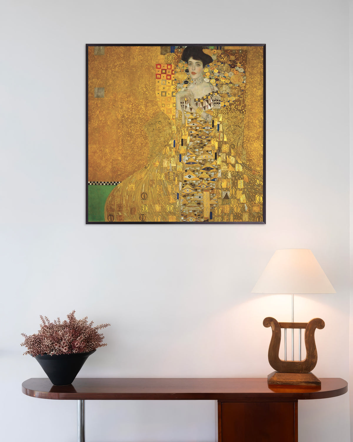 Poster of Portrait of Adele Bloch-Bauer I (1907) by Gustav Klimt, with metal frame