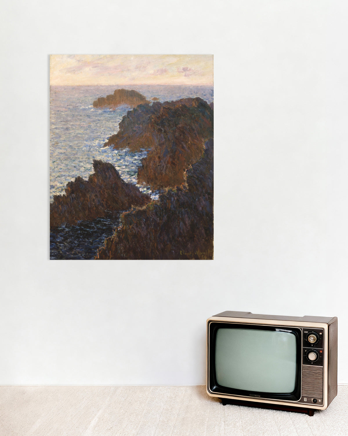 Poster of Rocks at Belle-Île, Port-Domois (1886) by Claude Monet