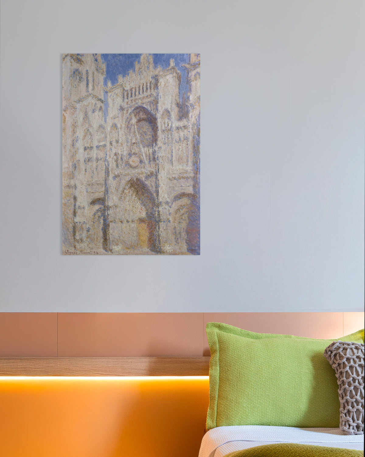 Poster of Rouen Cathedral, the Portal, Sunlight (1894) by Claude Monet