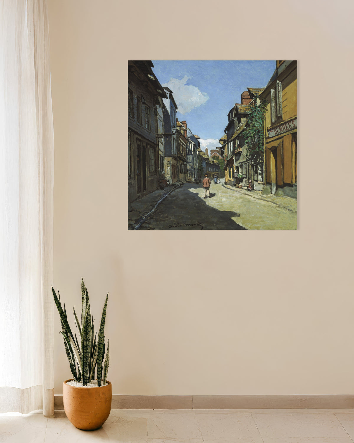 Poster of Rue de la Bavole, Honfleur (1864) by Claude Monet