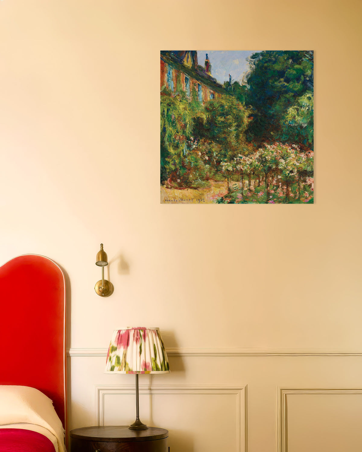 Poster of The Artist's House at Giverny (1912) by Claude Monet
