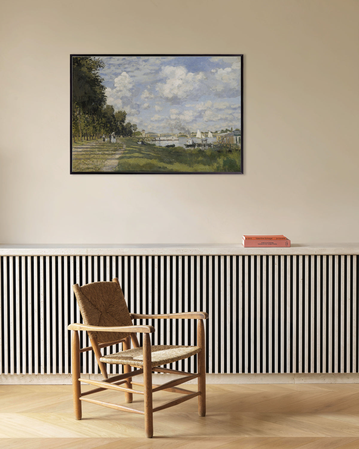 Poster of The Basin at Argenteuil (c. 1872) by Claude Monet, with metal frame