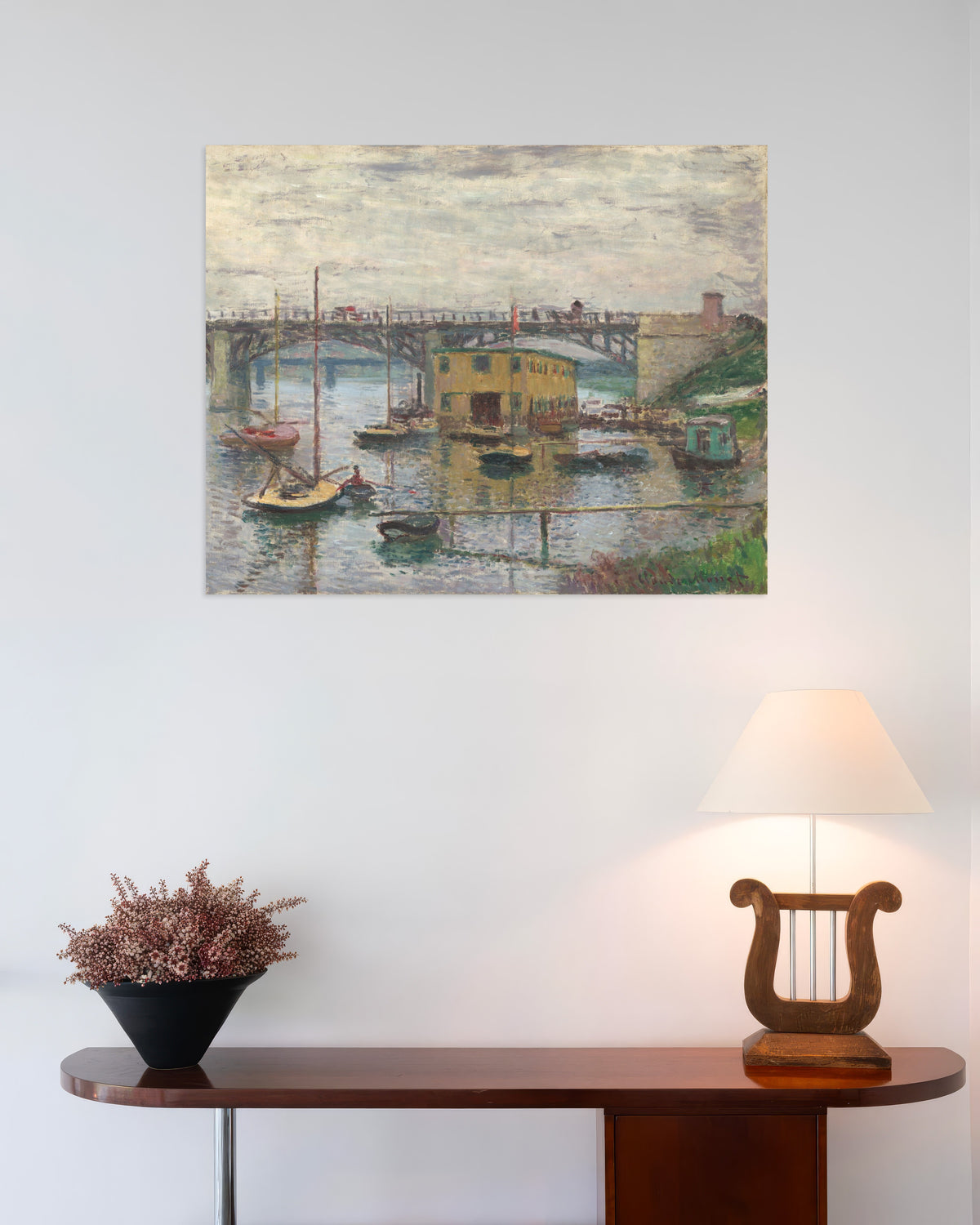 Poster of The Bridge at Argenteuil on a Gray Day (c. 1876) by Claude Monet