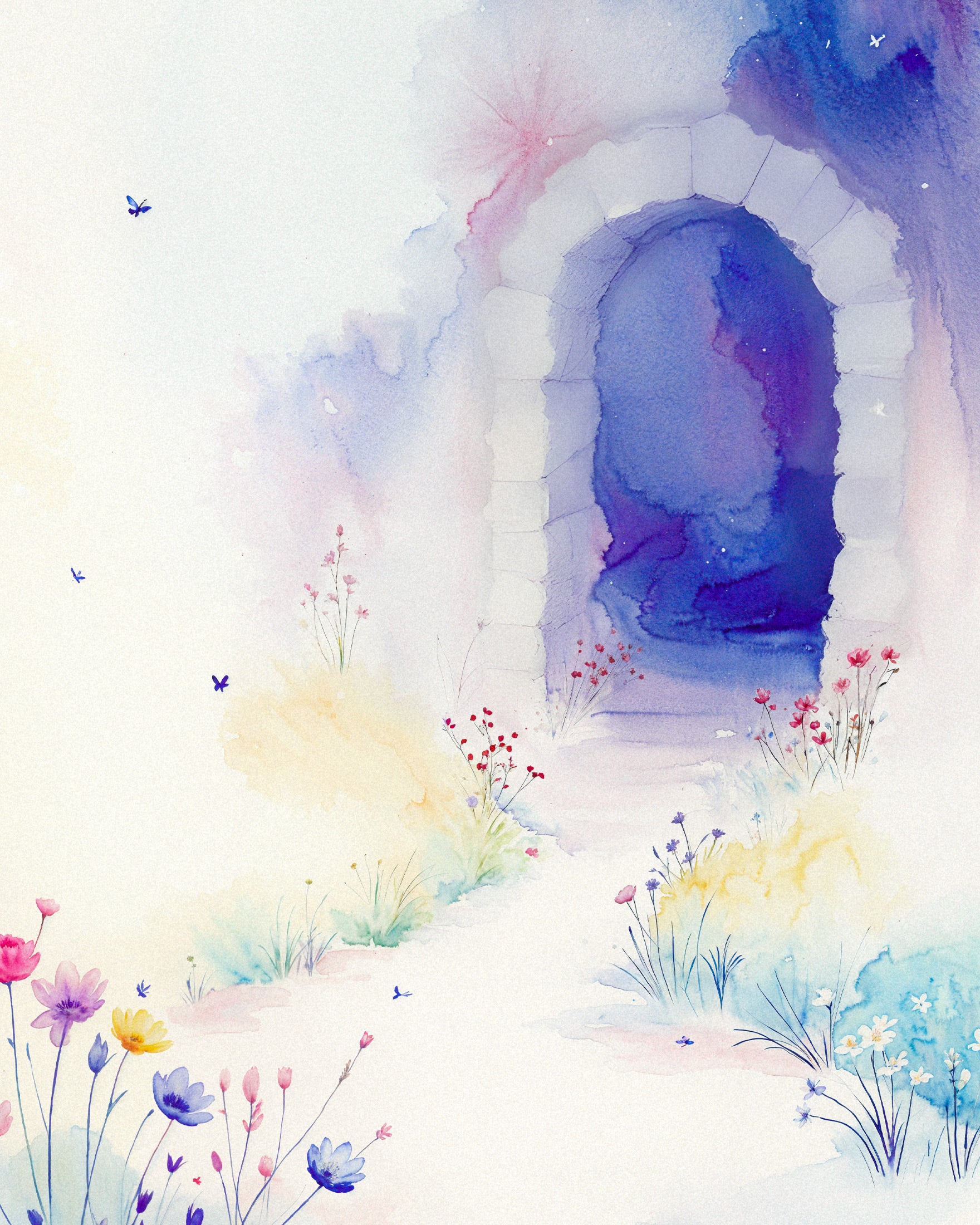 Kids' watercolour art, the gateway to dreams – Poster