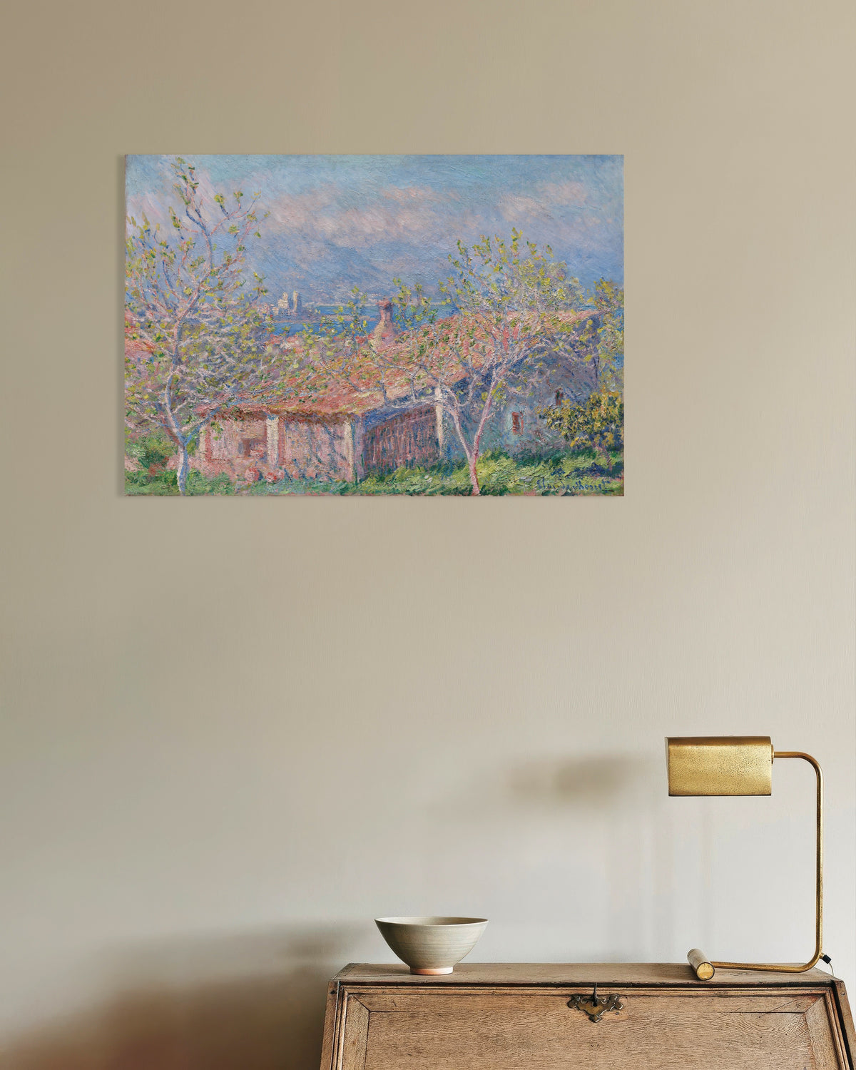 Poster of The Gardener's House at Antibes (1888) by Claude Monet