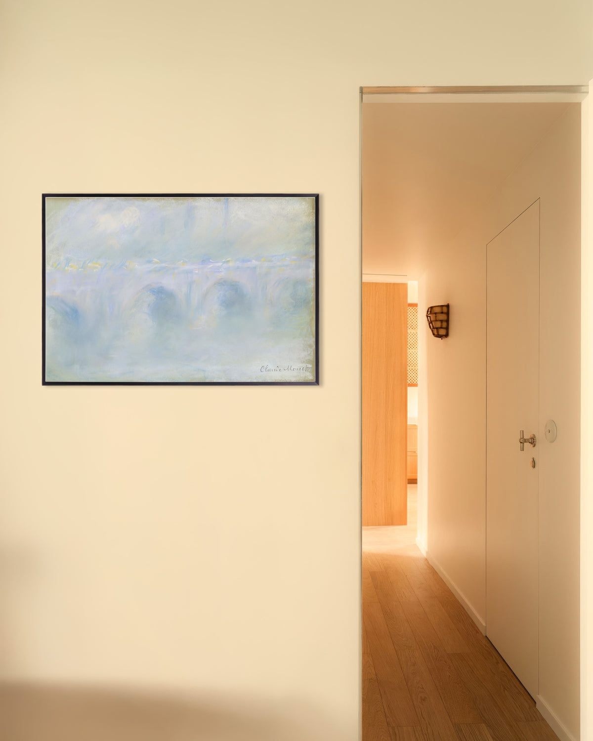 Poster of Waterloo Bridge (1901) by Claude Monet, with metal frame