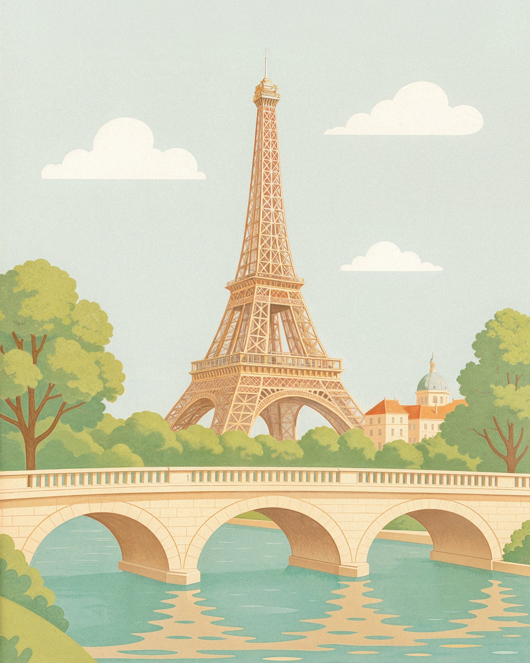 Travel Posters Collection - Eiffel Tower in Paris