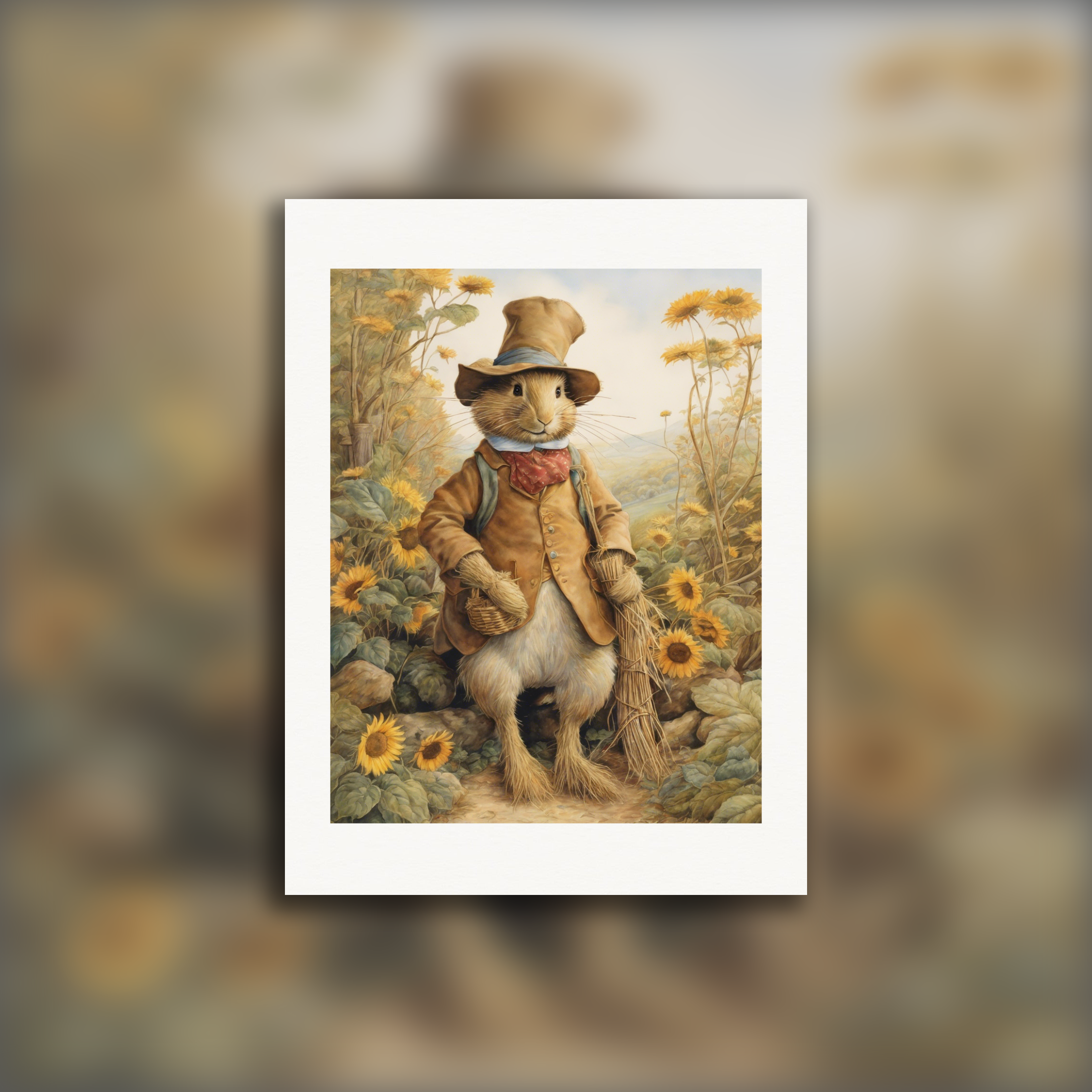 Enchanting yarns, fine British watercolours, Scarecrow - Poster