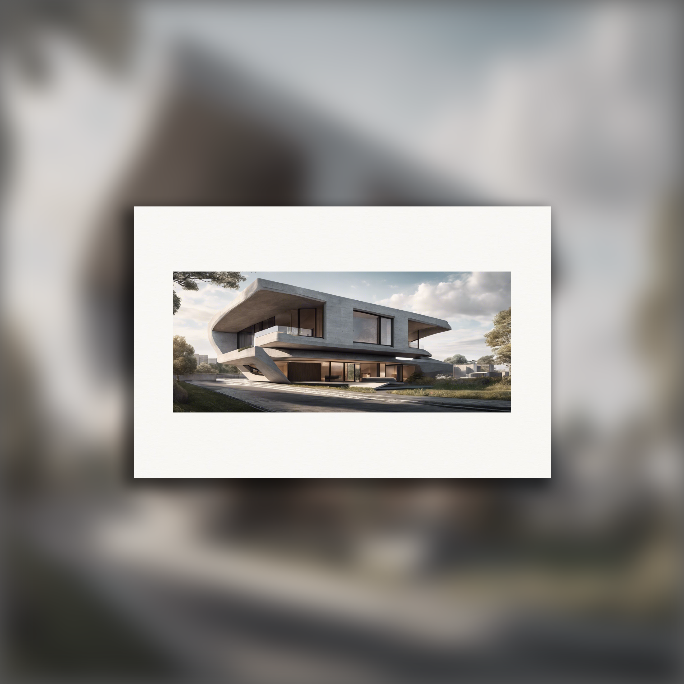 Brutalist architecture, Kiwi home – Print