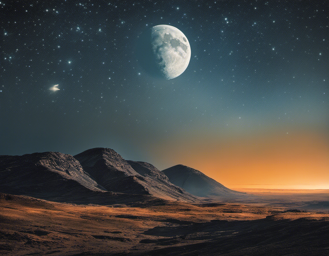 Moon and star-filled night sky – Print