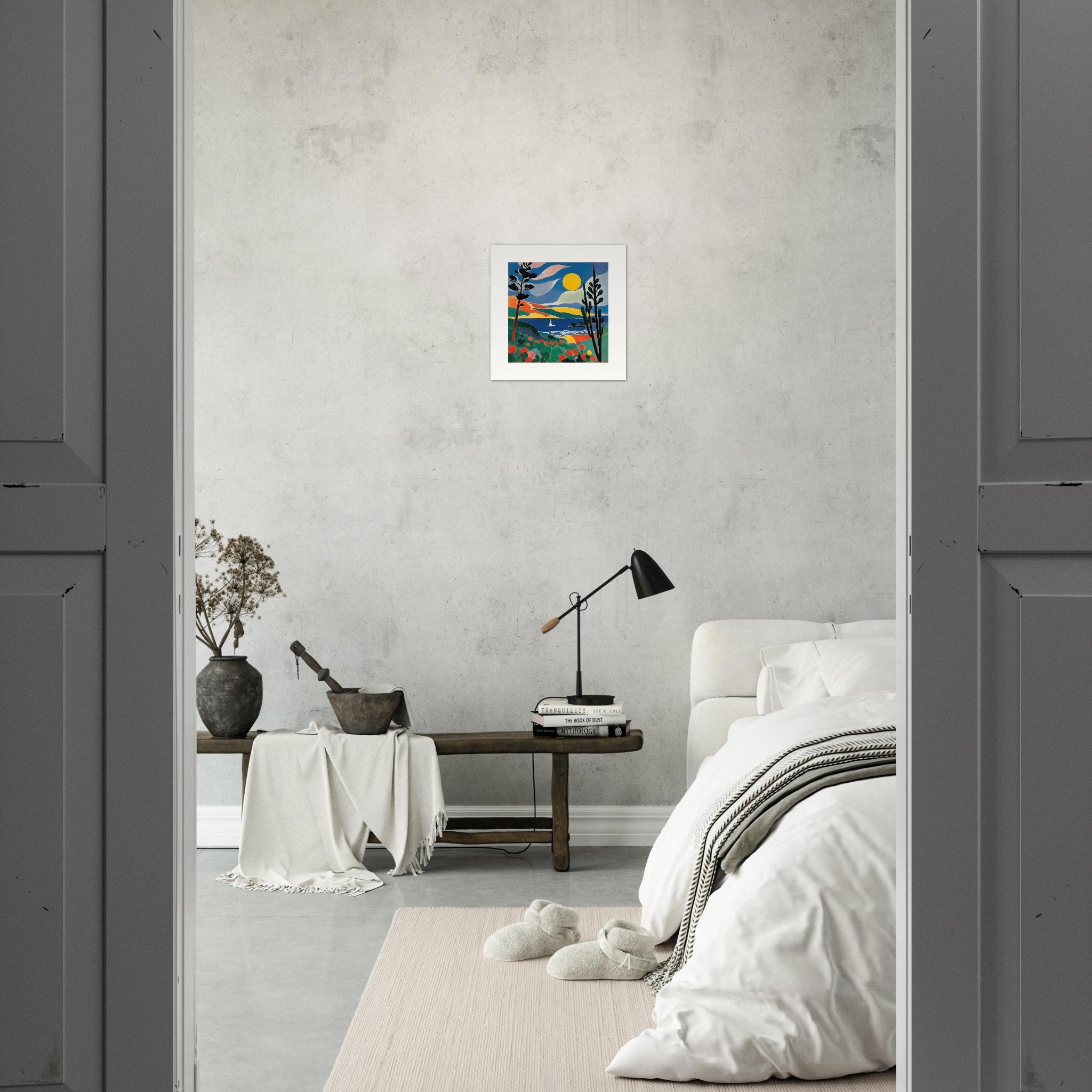 Expressive and abstract shapes, decorative sensitivity, Moon - Poster