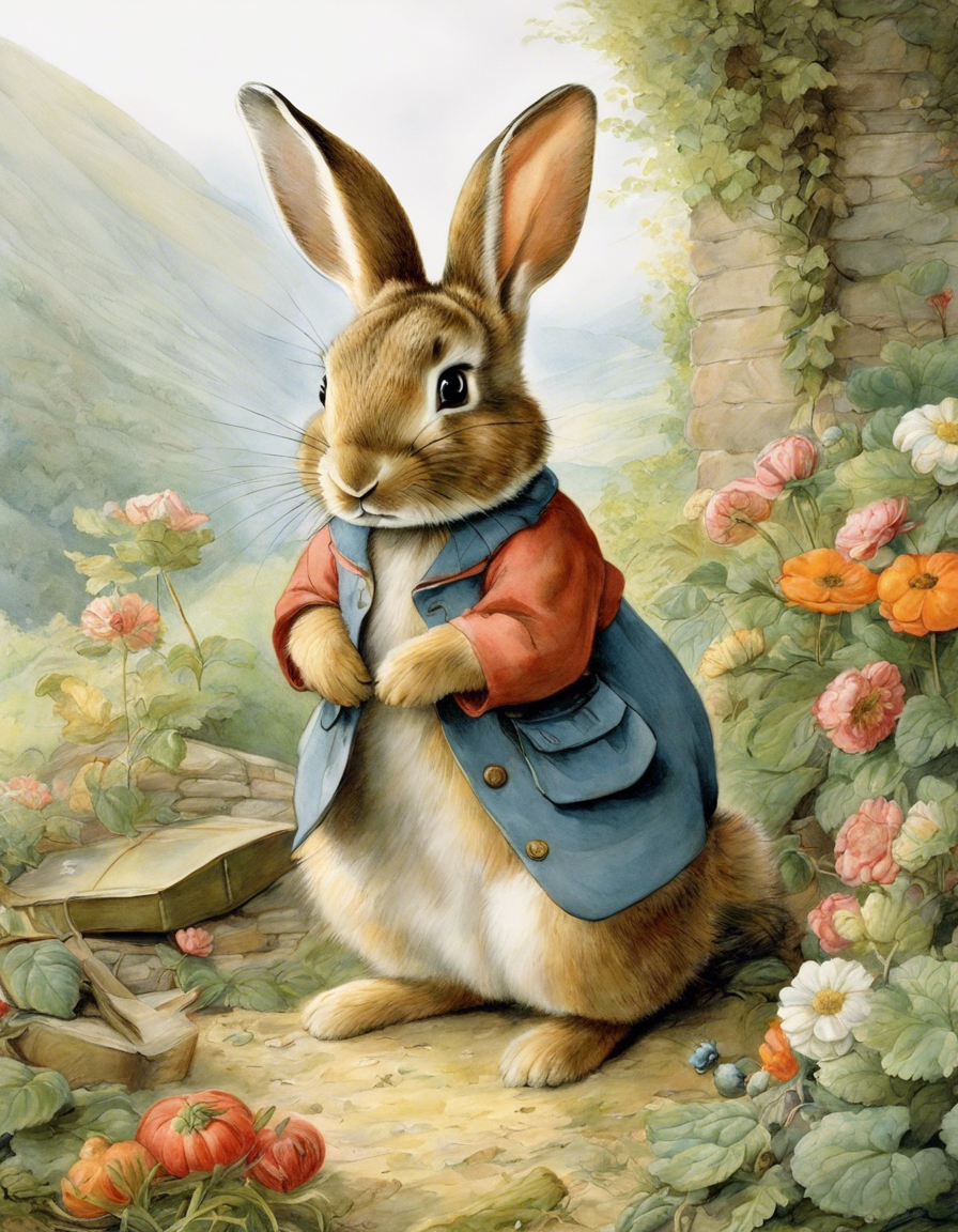 Enchanting yarns, finely crafted British watercolours, Rabbit - Print