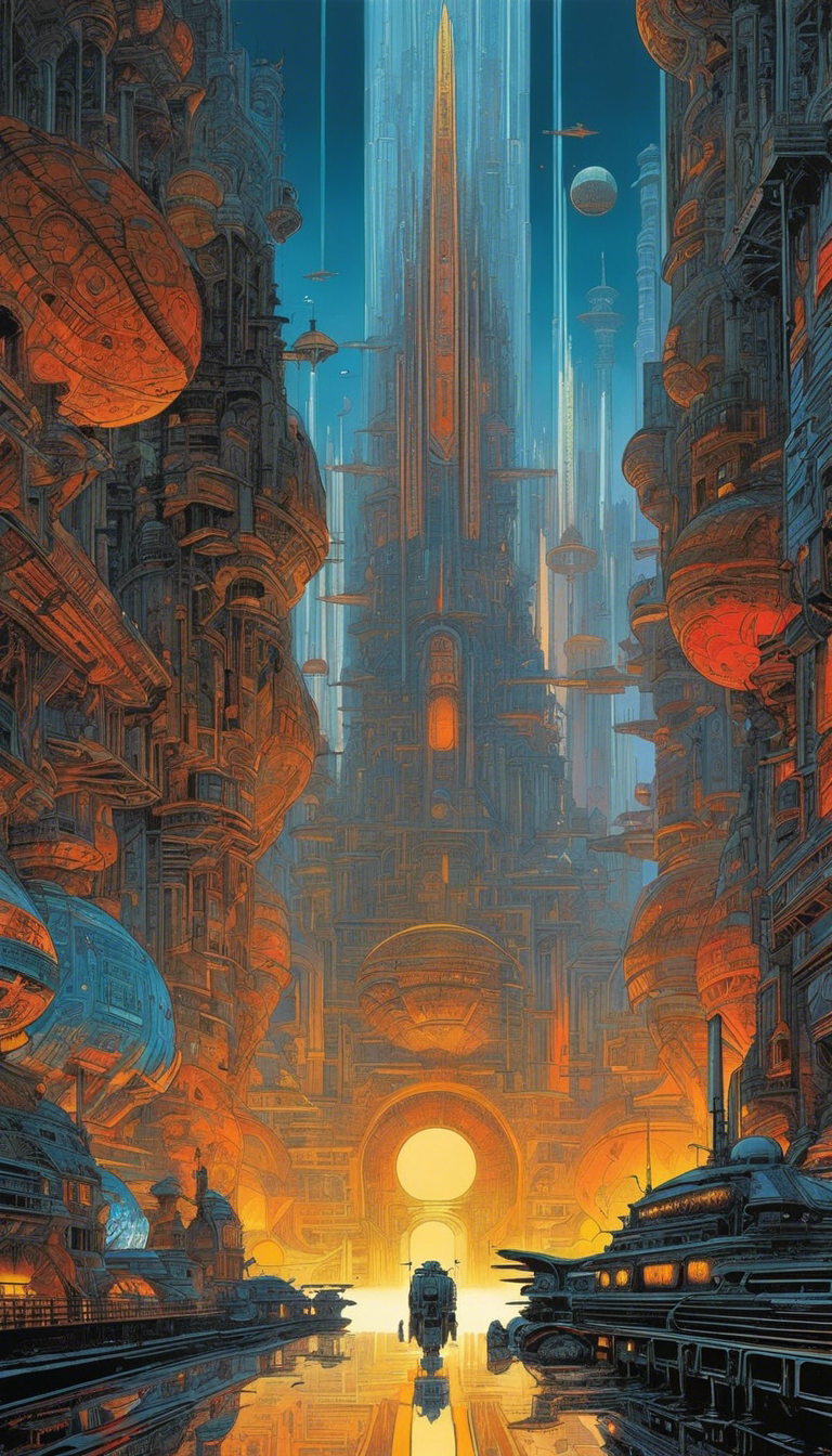 Métal Hurlant (comic), Futuristic city – Poster print