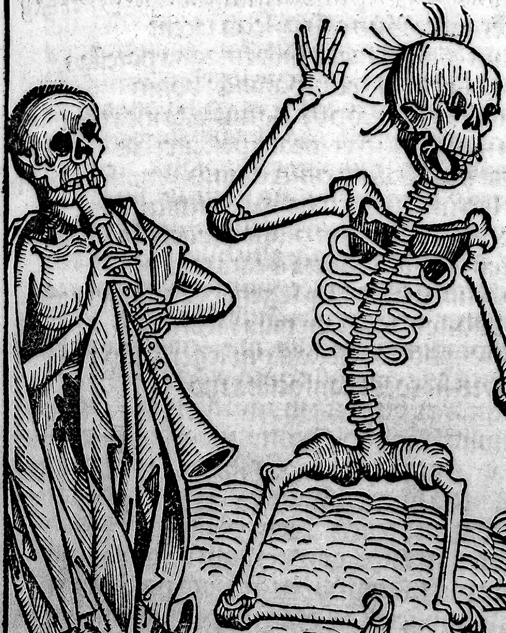 Danse Macabre - Liber chronicarum by Hartmann Schedel, 1493 - Art Print