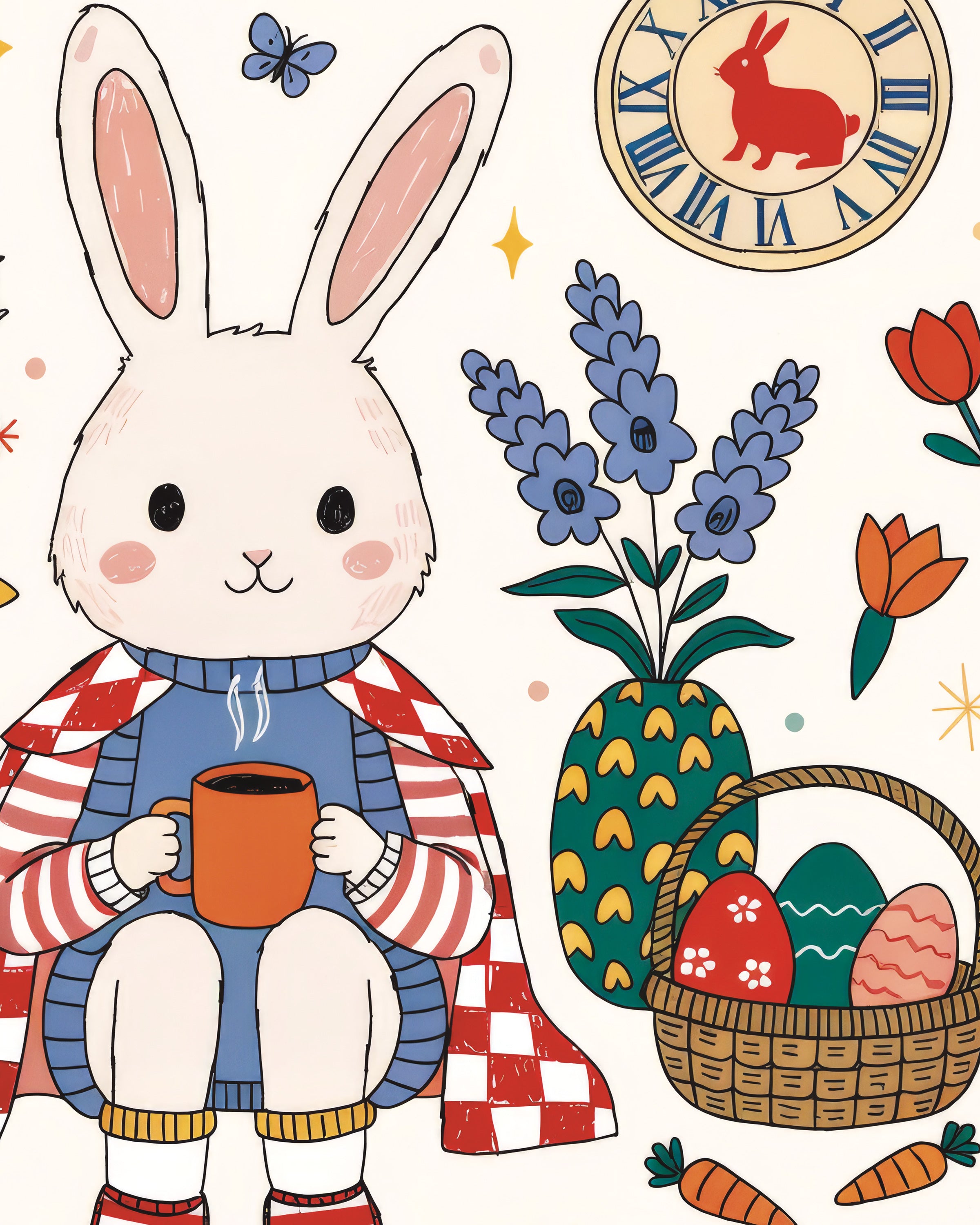 Easter Kiwi Style Bunny Poster