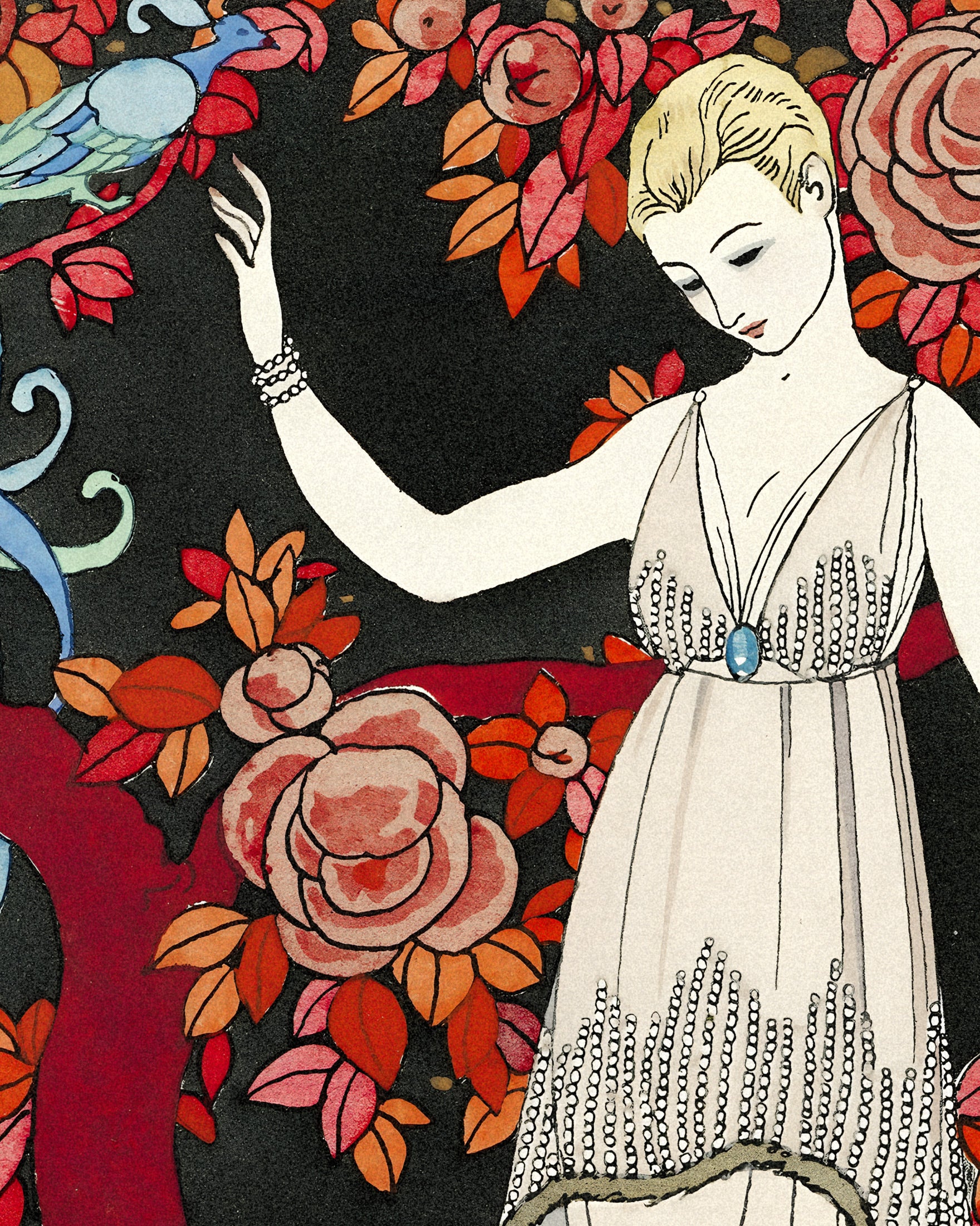 "L'Arbre de Science" by Georges Barbier (1914) - Art Deco Poster